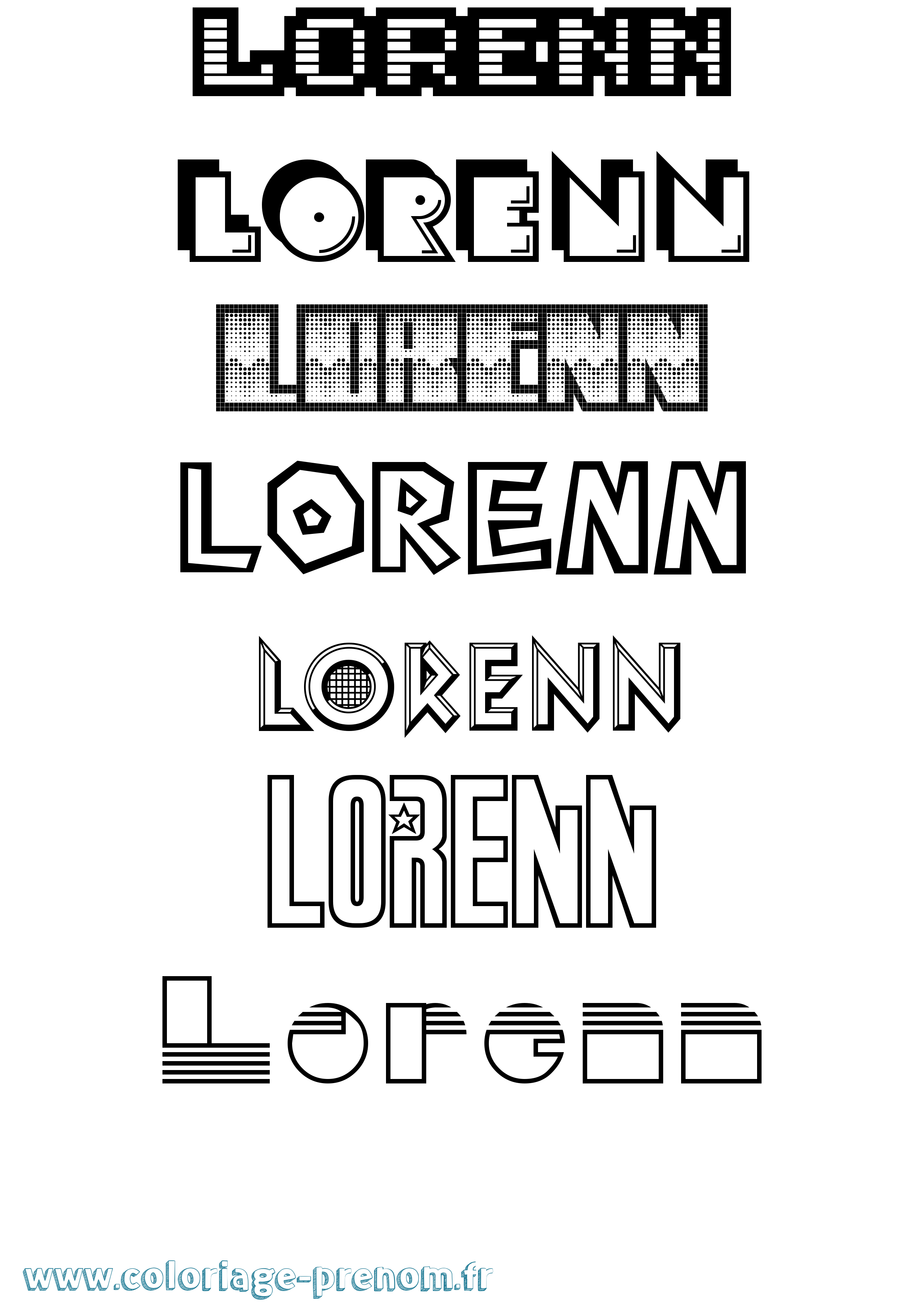 Coloriage Lorenn Jeux Vidéos Coloriage prénom Lorenn Jeux Vidéos