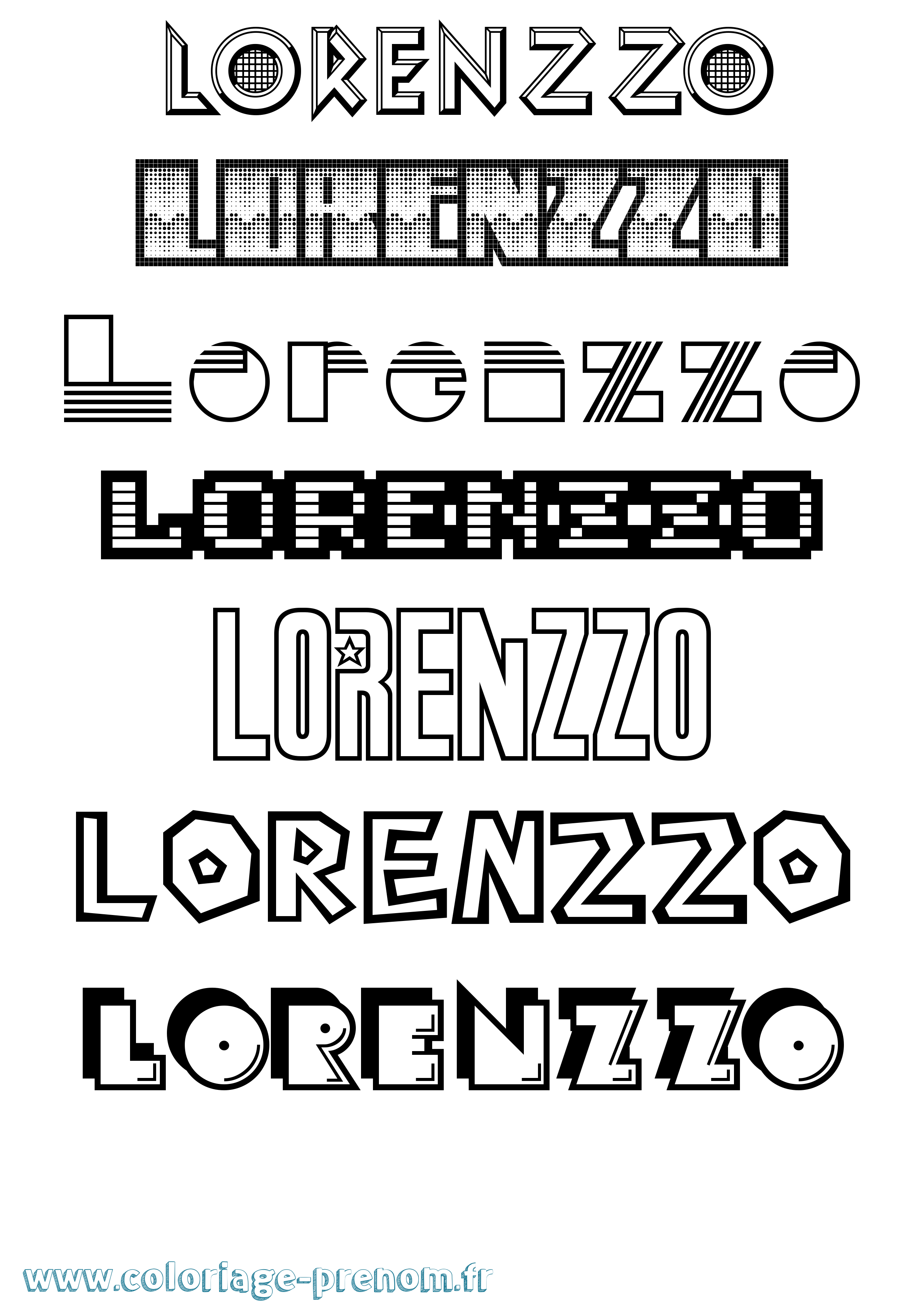 Coloriage Lorenzzo Jeux Vidéos Coloriage prénom Lorenzzo Jeux Vidéos