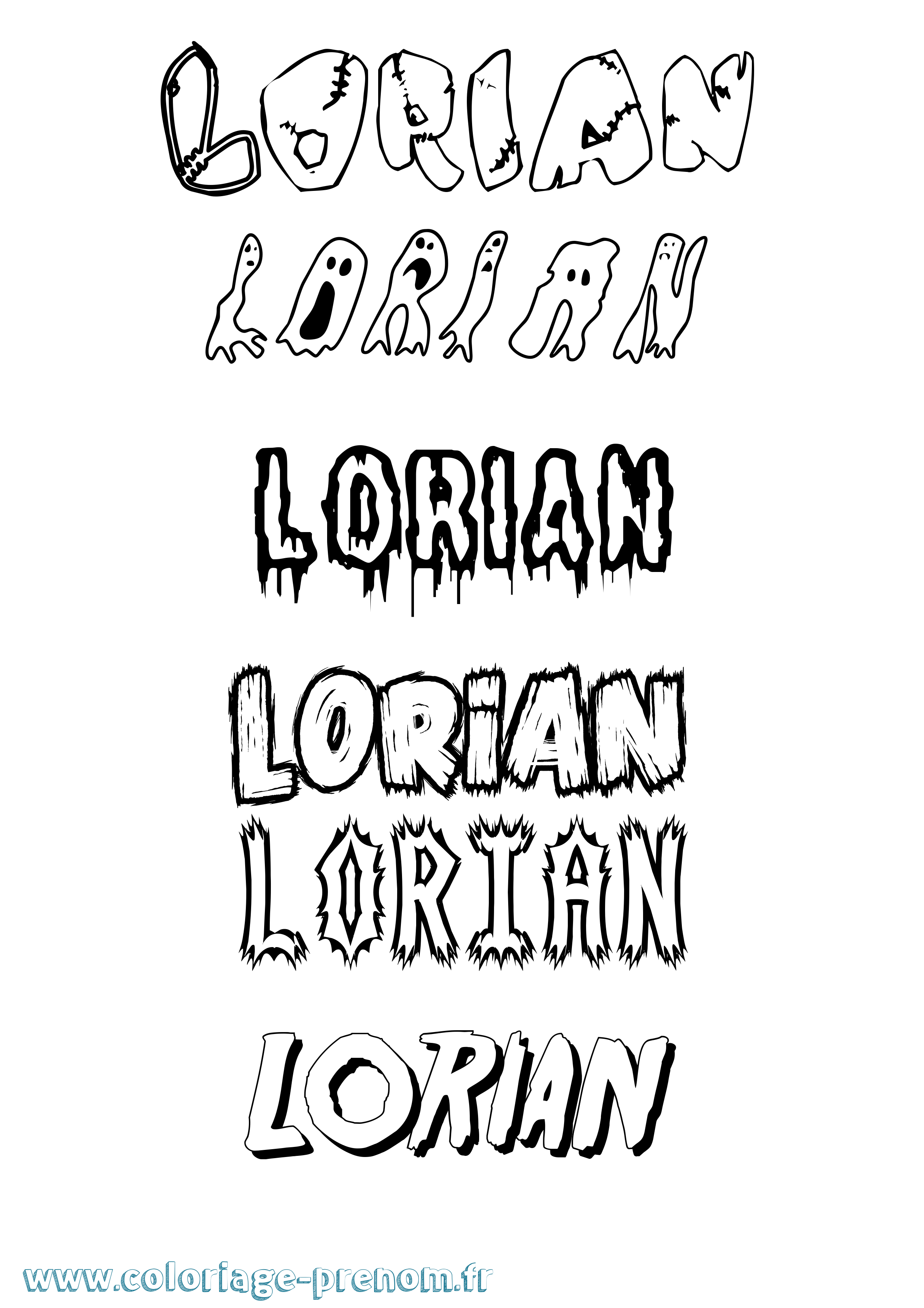 Coloriage Lorian Frisson Coloriage prénom Lorian Frisson