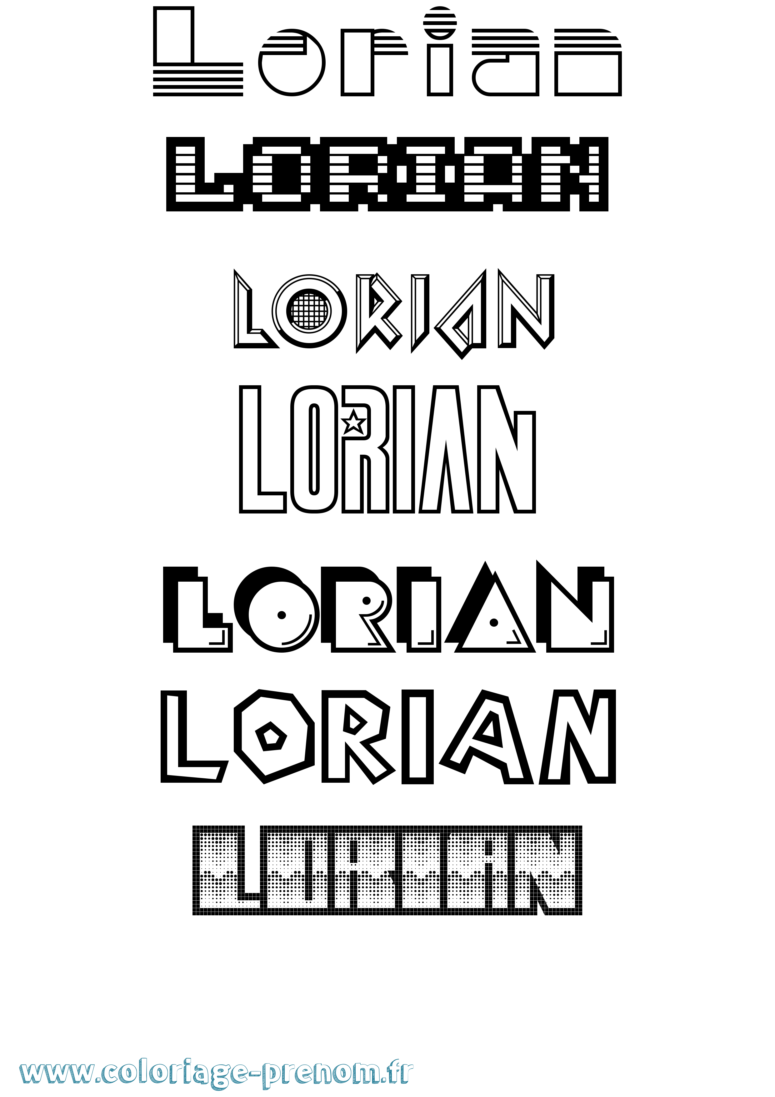 Coloriage Lorian Jeux Vidéos Coloriage prénom Lorian Jeux Vidéos