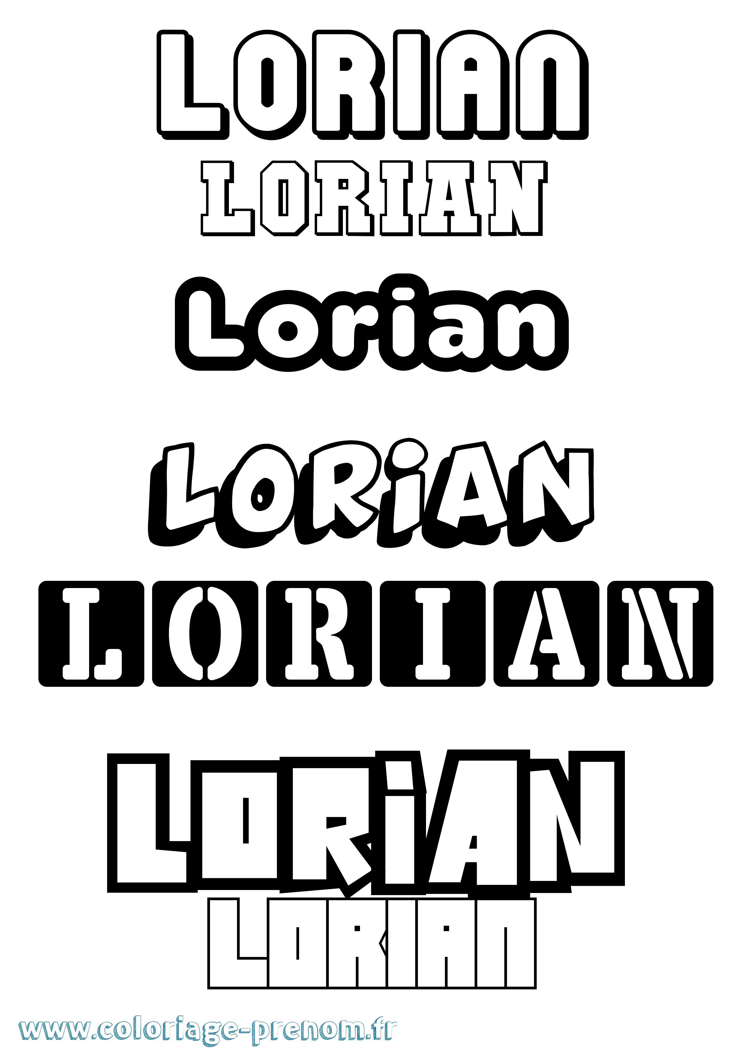Coloriage Lorian Simple Coloriage prénom Lorian Simple