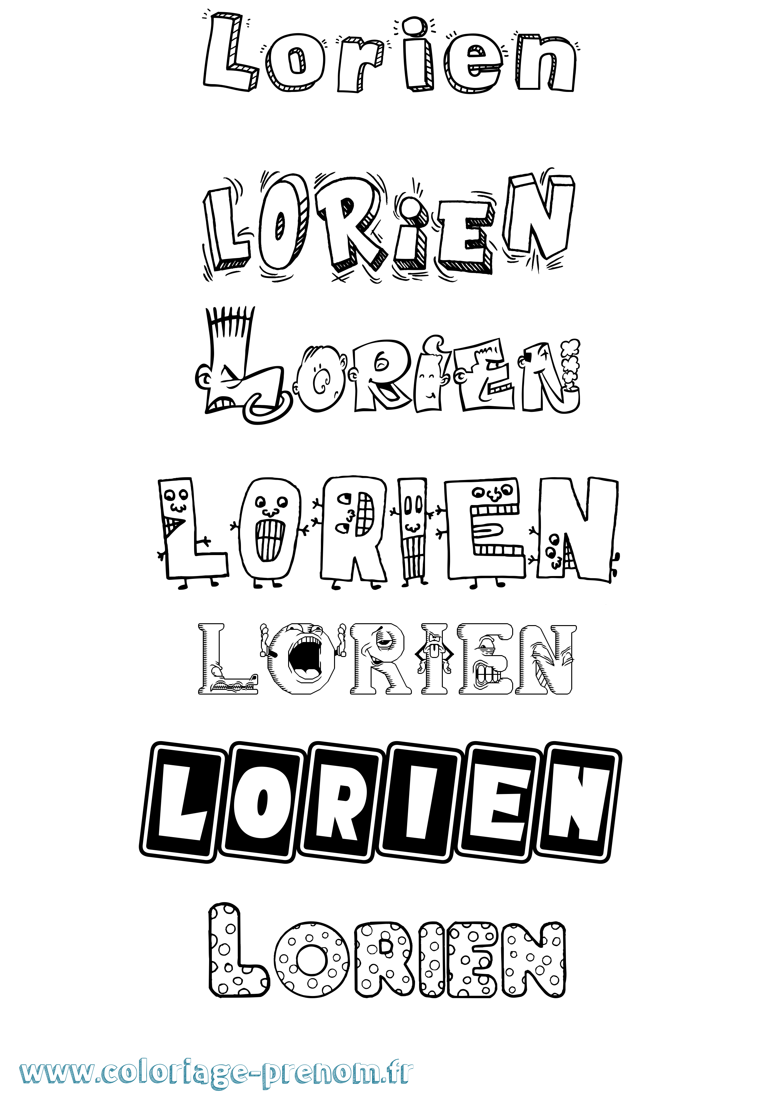 Coloriage Lorien Fun Coloriage prénom Lorien Fun