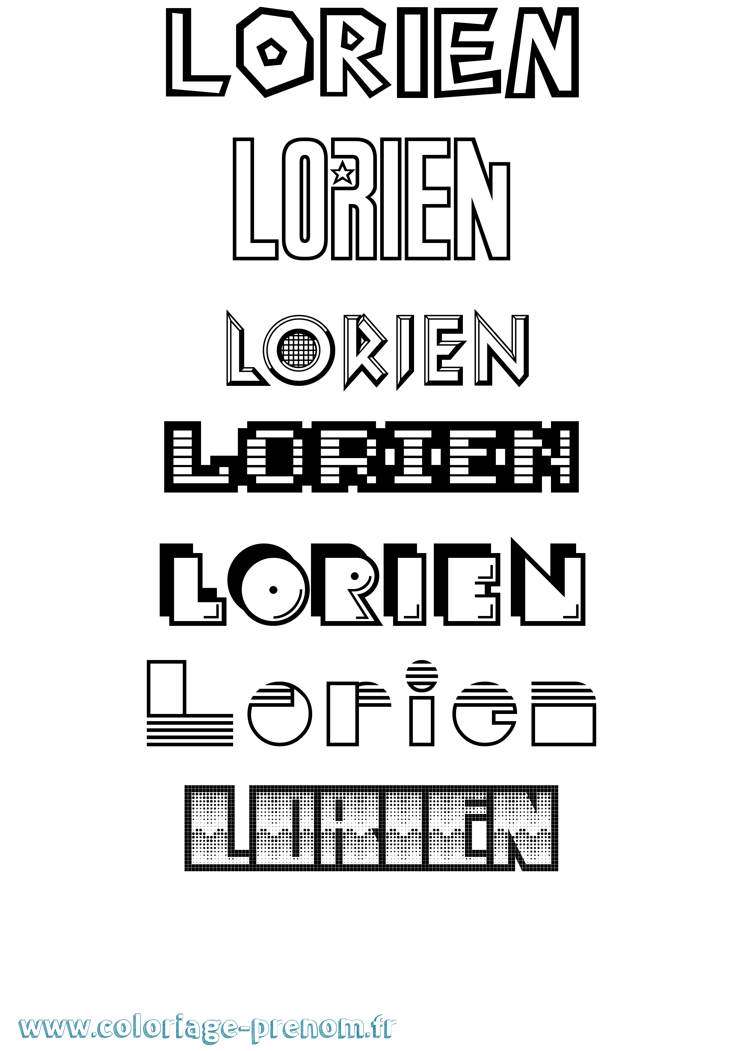 Coloriage Lorien Jeux Vidéos Coloriage prénom Lorien Jeux Vidéos