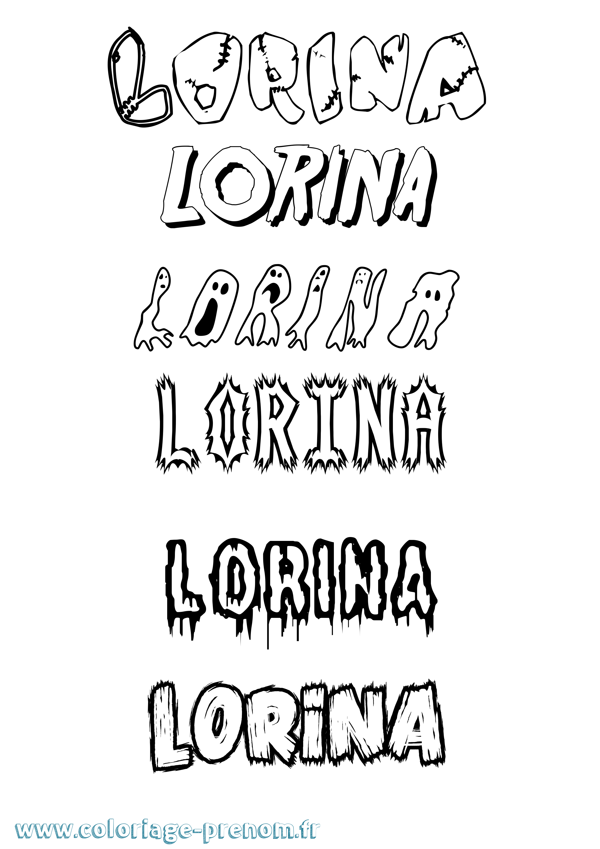 Coloriage Lorina Frisson Coloriage prénom Lorina Frisson