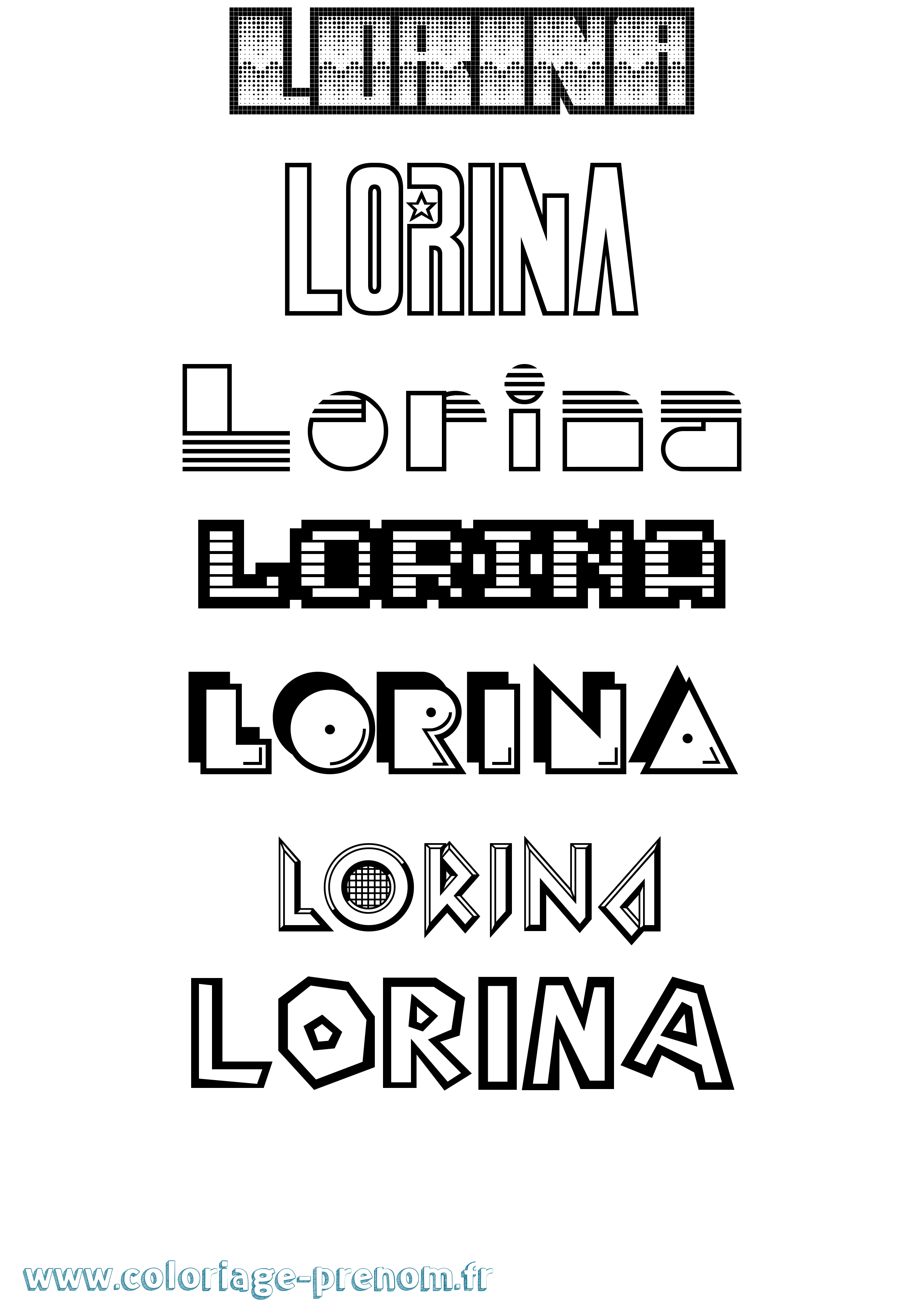 Coloriage Lorina Jeux Vidéos Coloriage prénom Lorina Jeux Vidéos