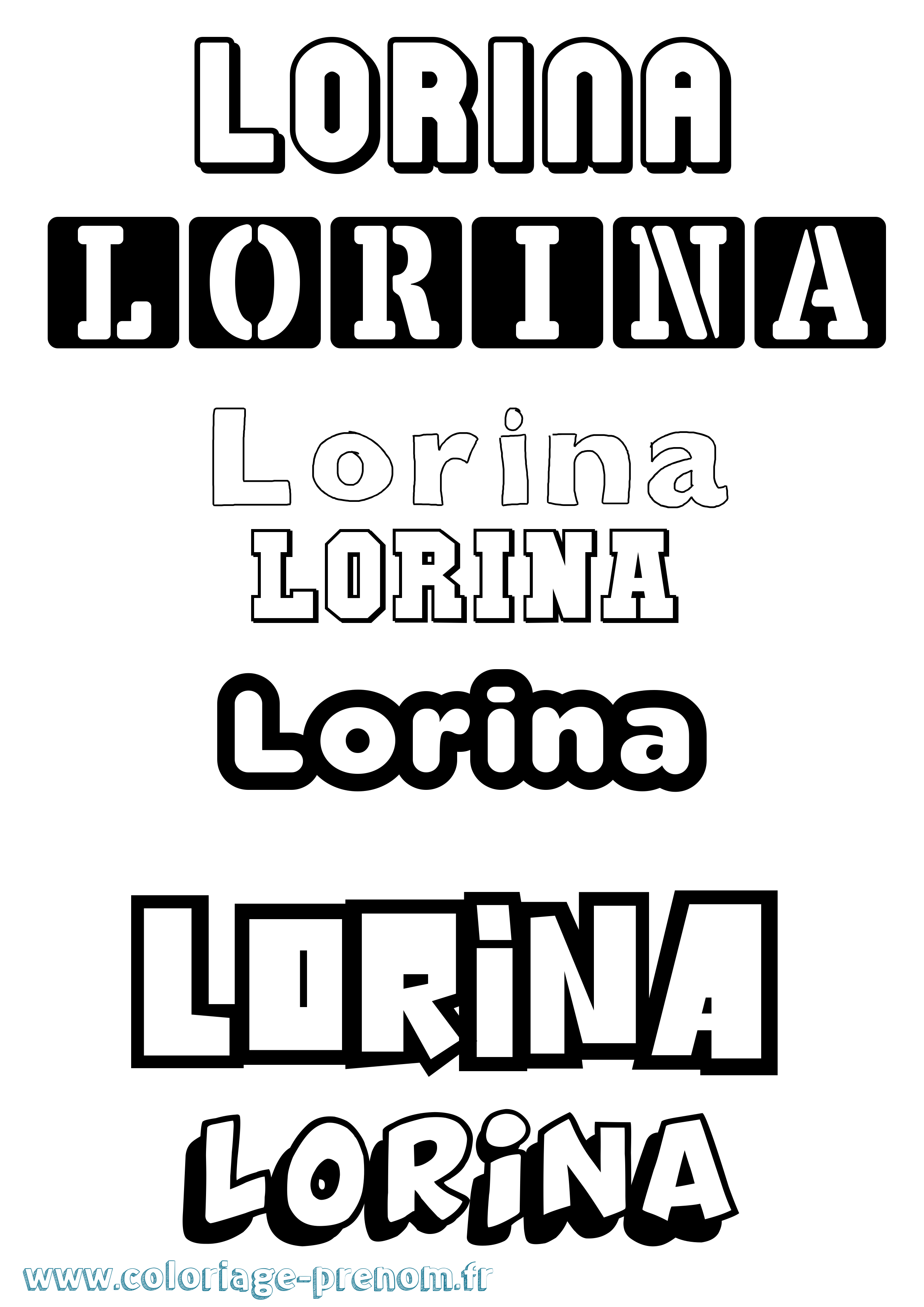 Coloriage Lorina Simple Coloriage prénom Lorina Simple