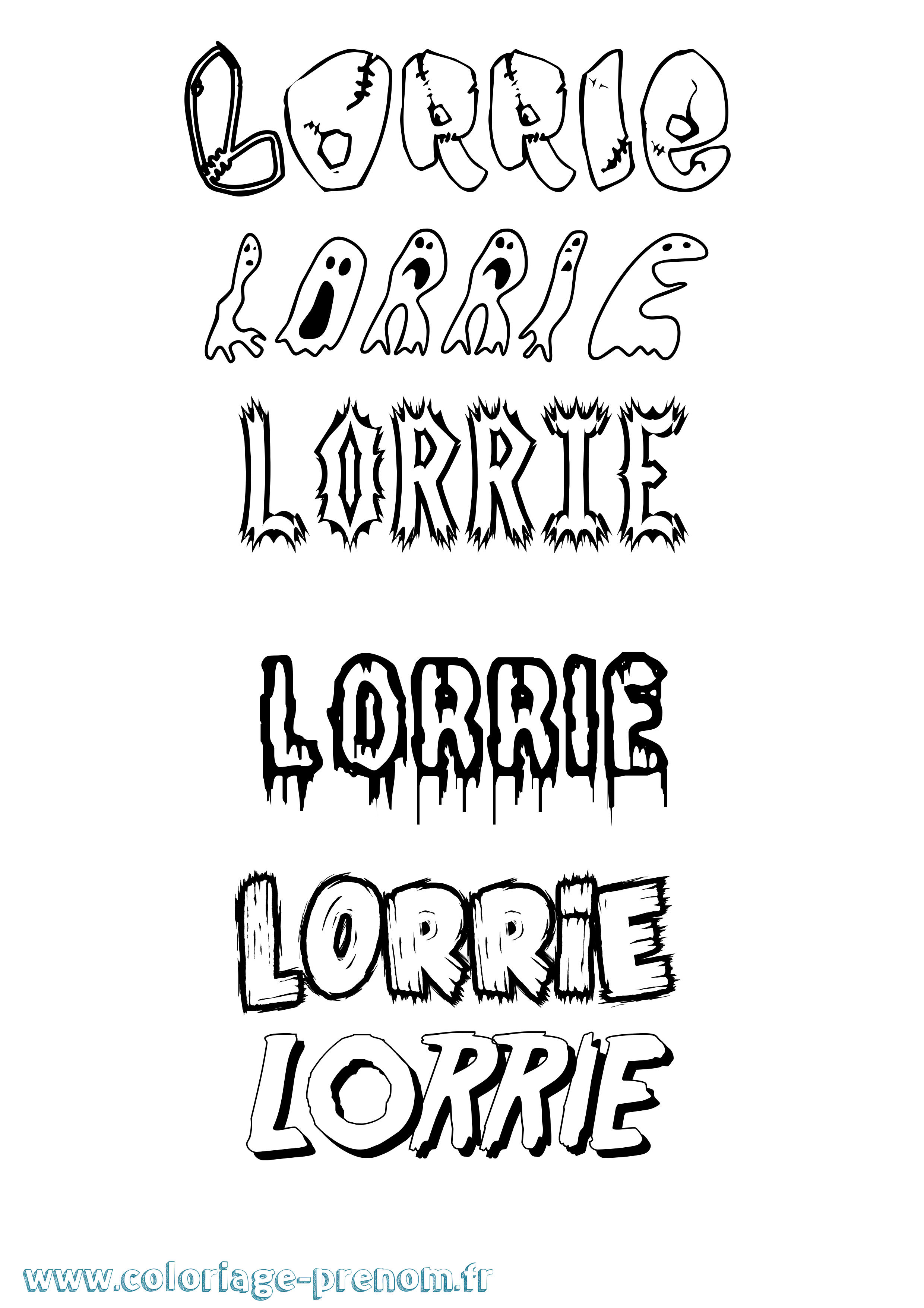 Coloriage Lorrie Frisson Coloriage prénom Lorrie Frisson