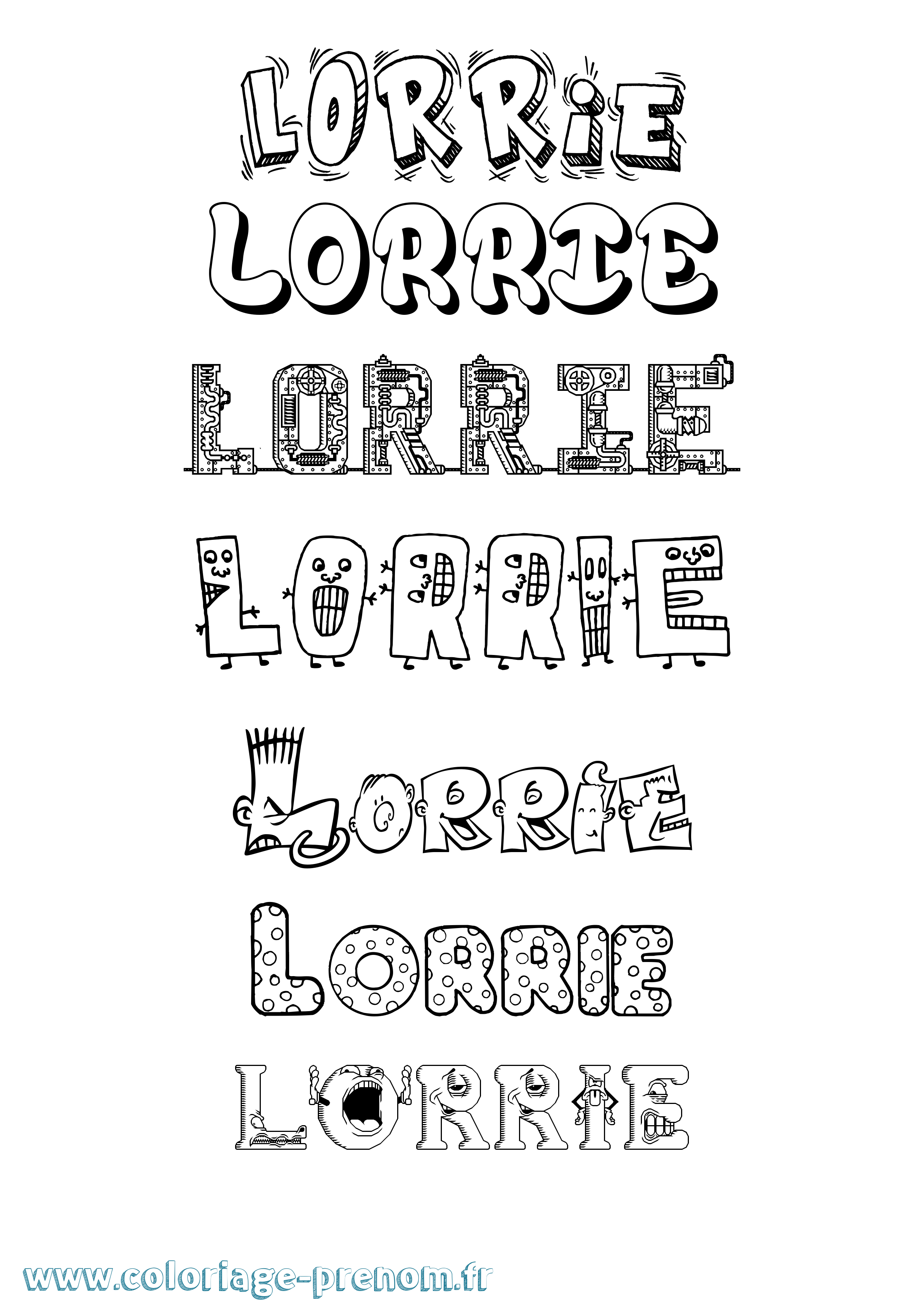 Coloriage Lorrie Fun Coloriage prénom Lorrie Fun