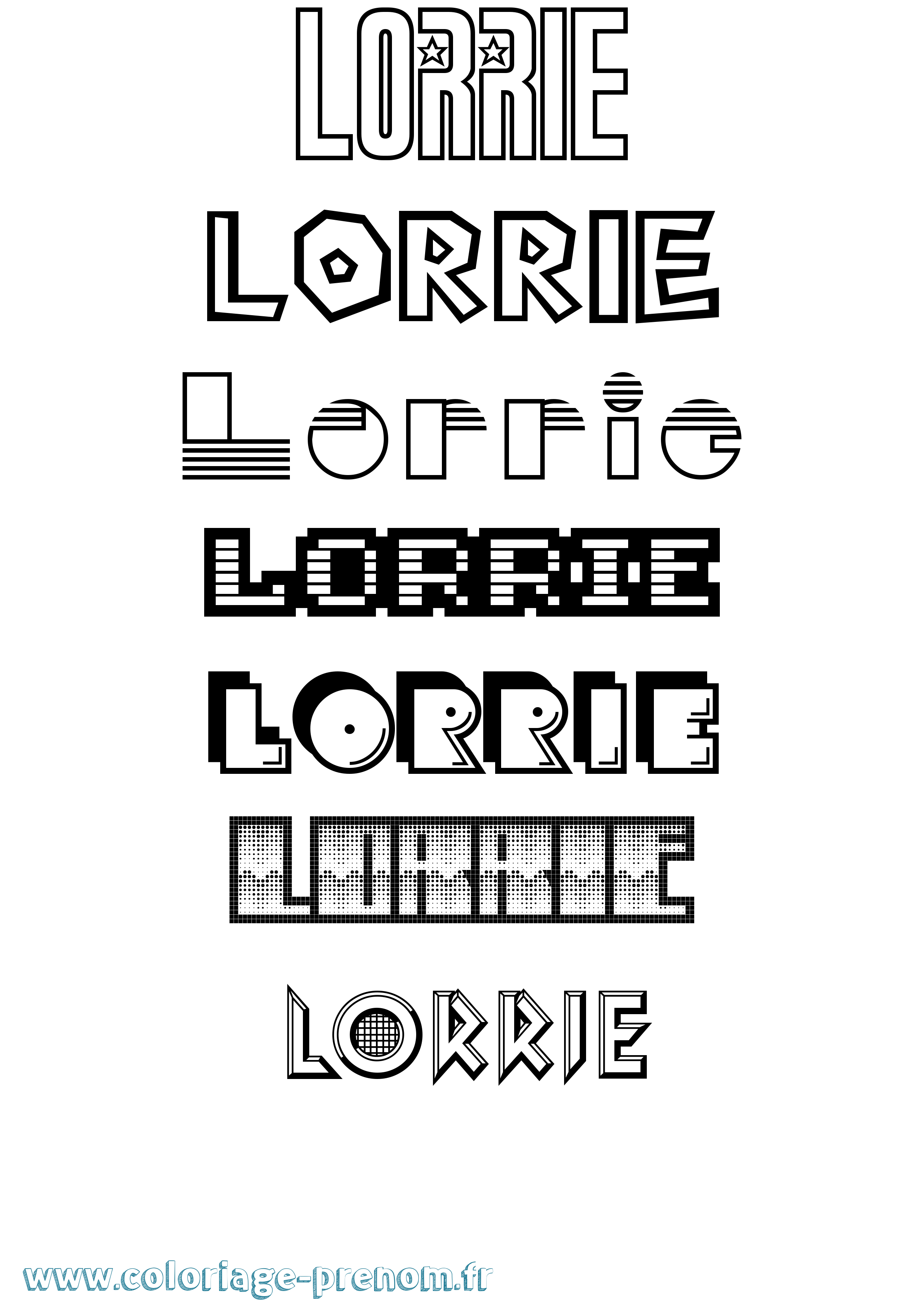 Coloriage Lorrie Jeux Vidéos Coloriage prénom Lorrie Jeux Vidéos