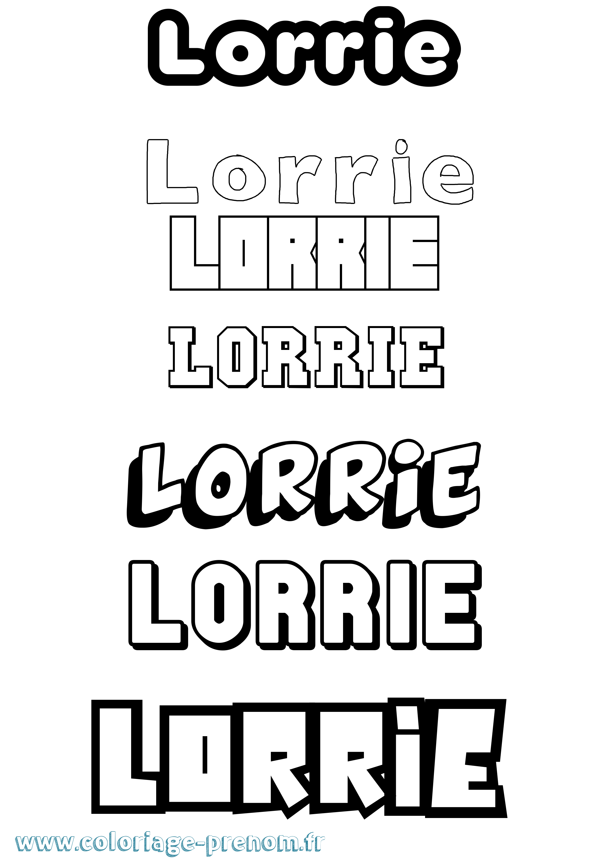 Coloriage Lorrie Simple Coloriage prénom Lorrie Simple