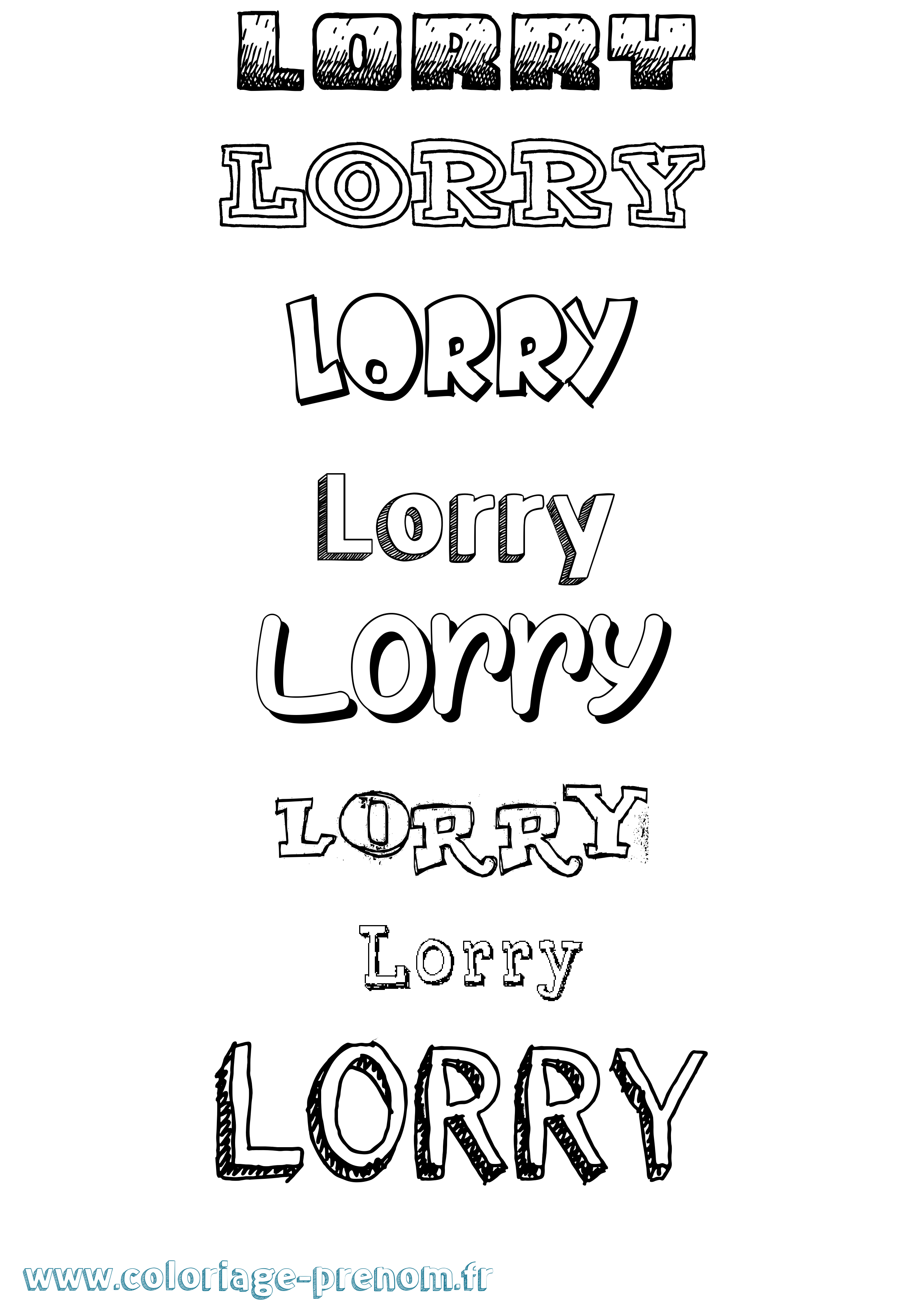 Coloriage Lorry Dessiné Coloriage prénom Lorry Dessiné