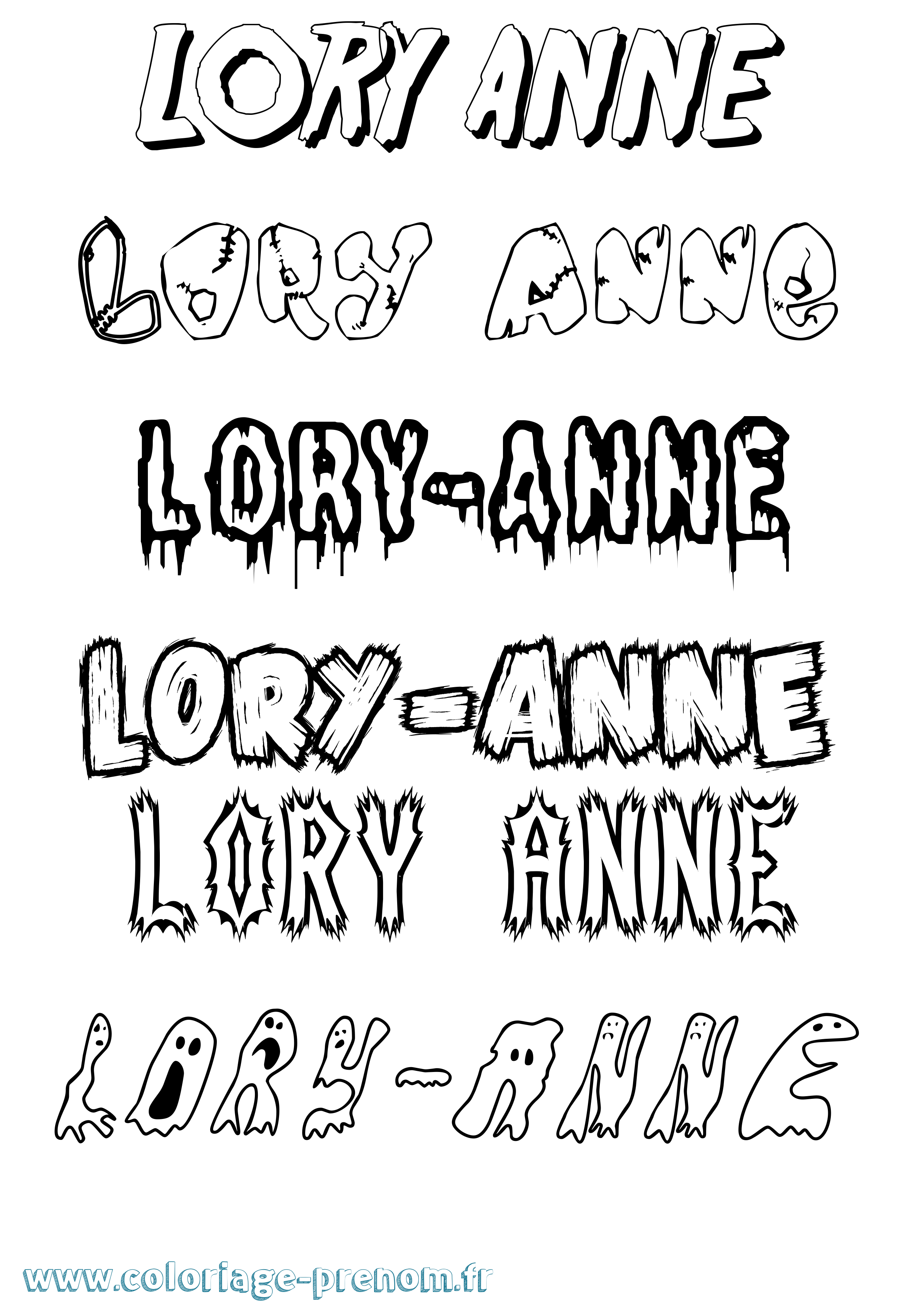 Coloriage Lory-Anne Frisson Coloriage prénom Lory-Anne Frisson