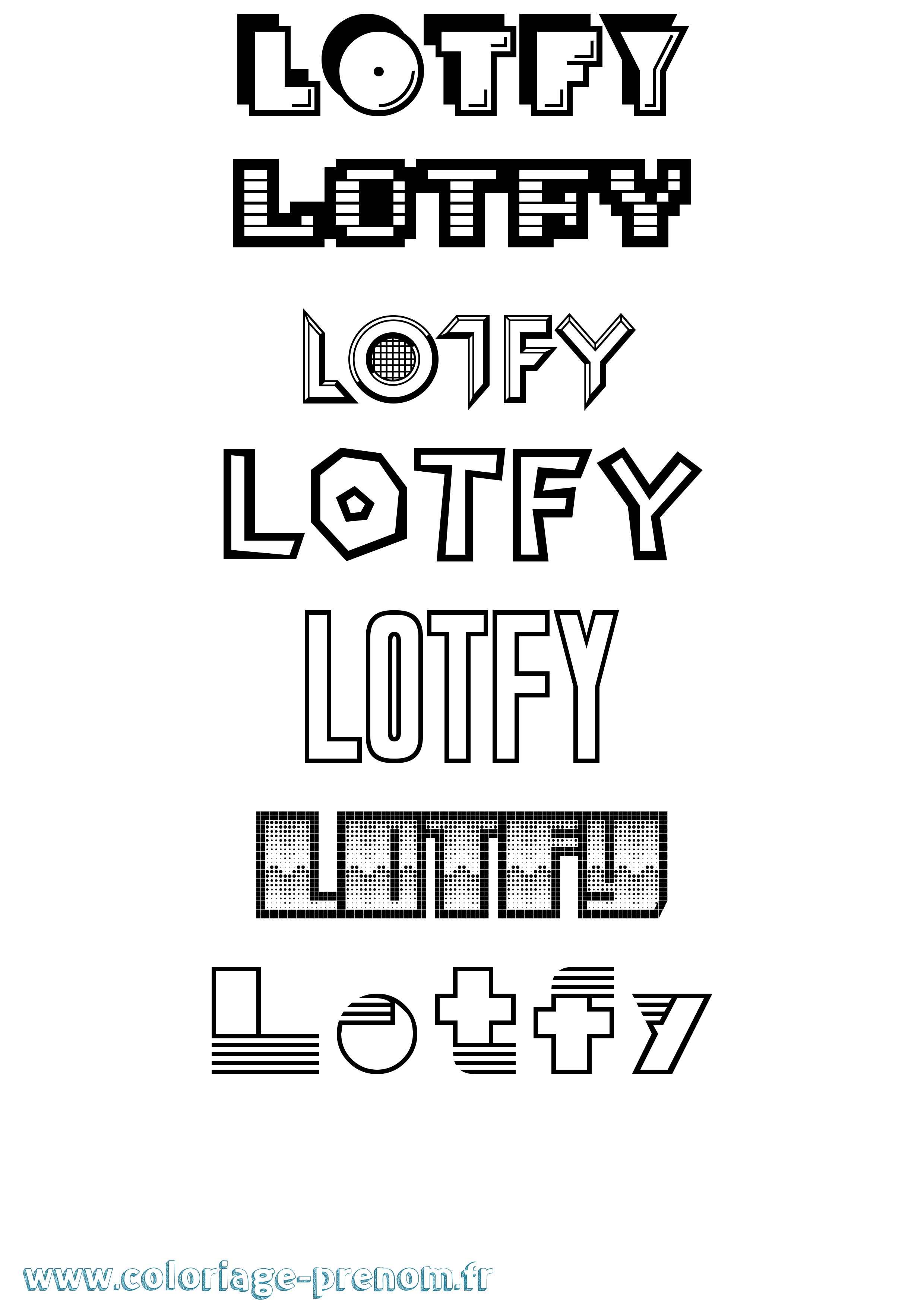 Coloriage Lotfy Jeux Vidéos Coloriage prénom Lotfy Jeux Vidéos
