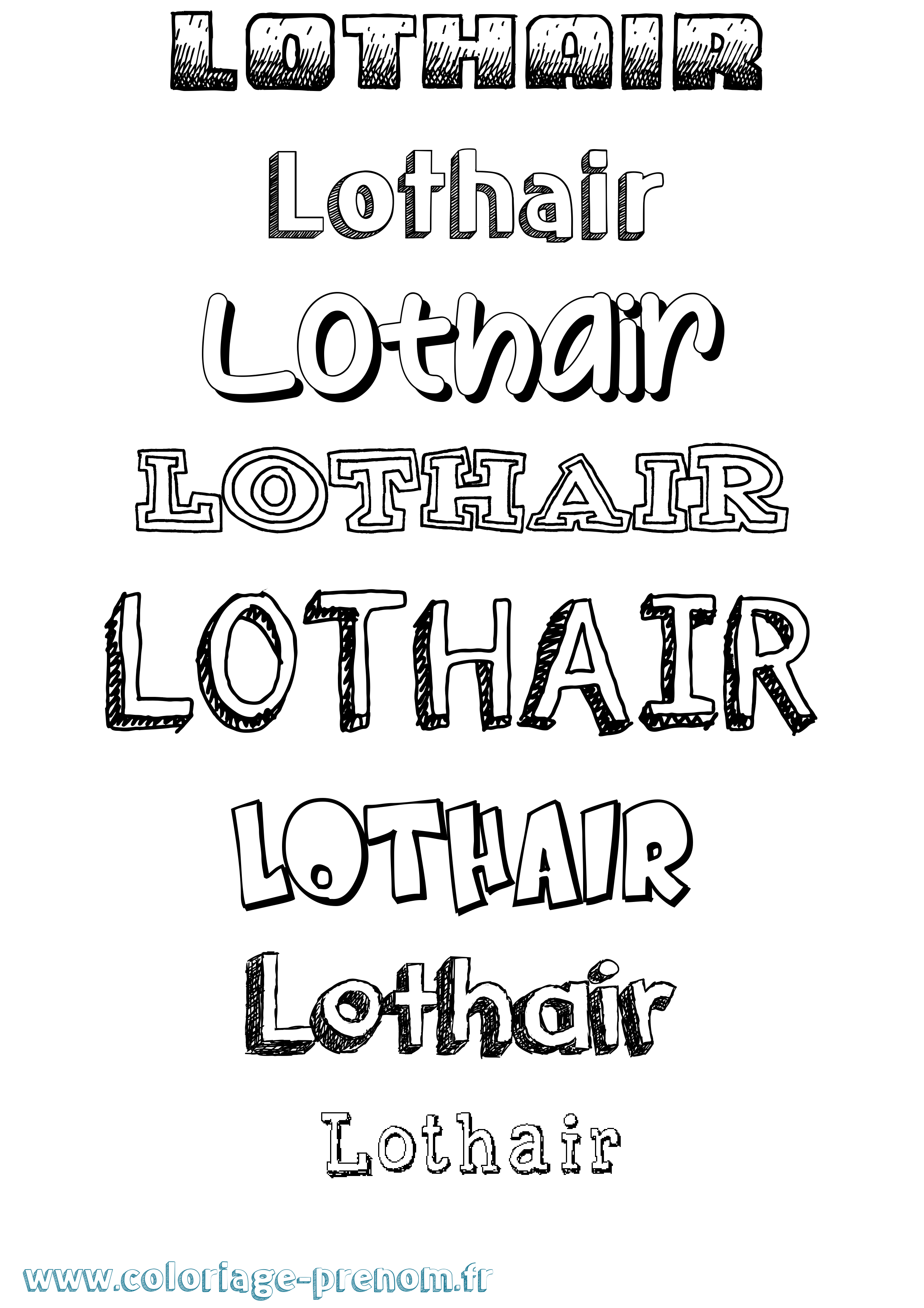Coloriage Lothair Dessiné Coloriage prénom Lothair Dessiné