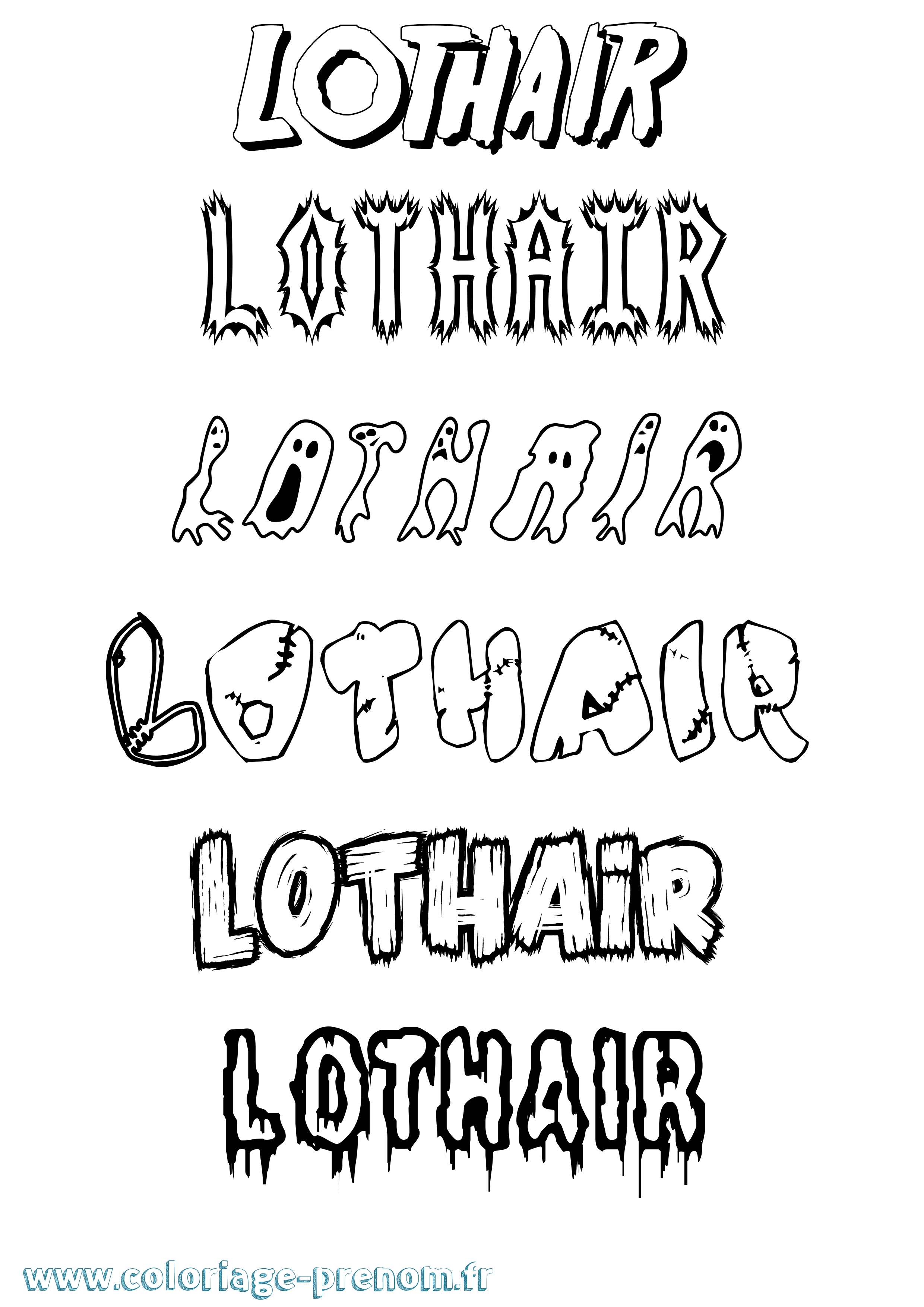 Coloriage Lothair Frisson Coloriage prénom Lothair Frisson