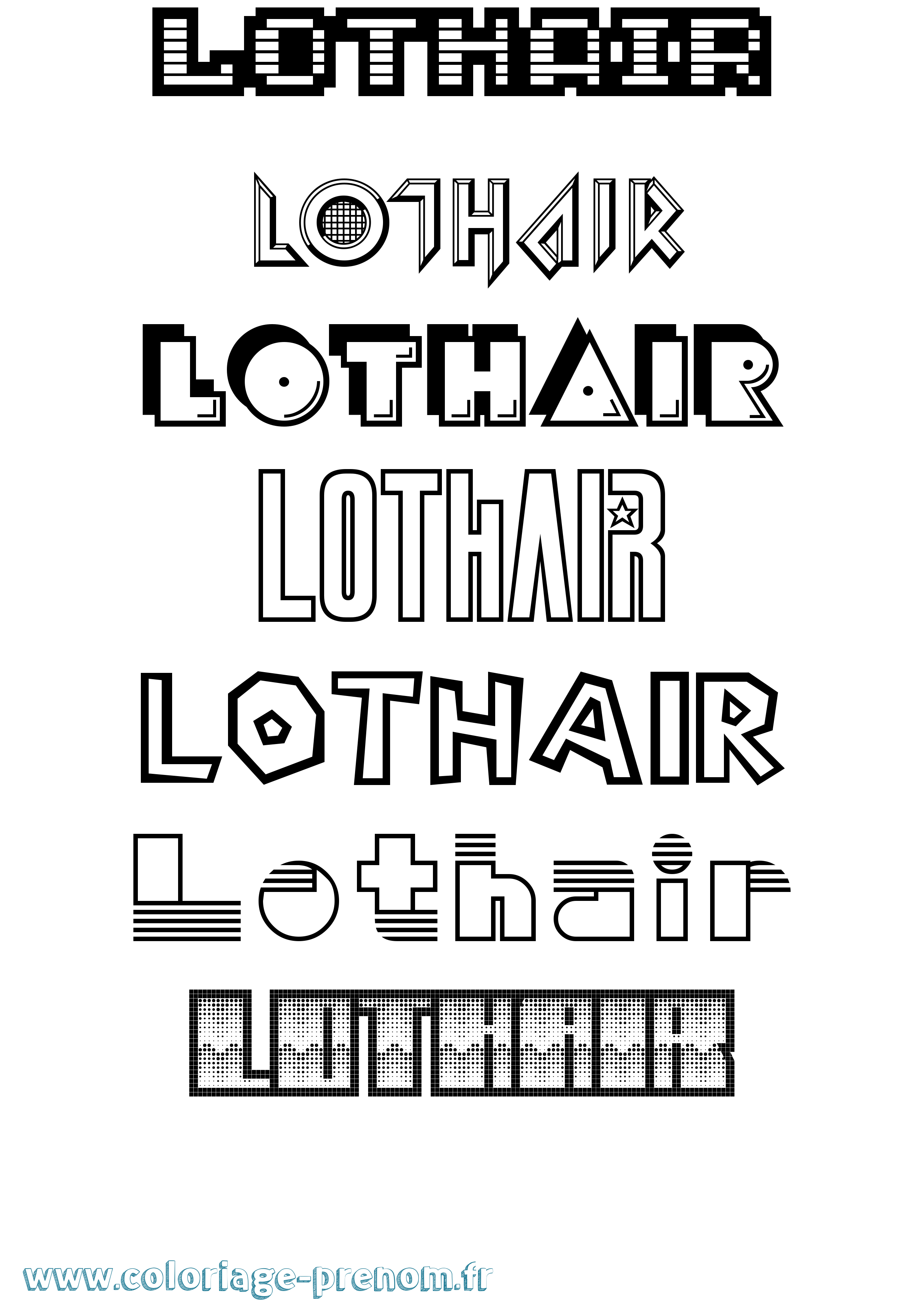 Coloriage Lothair Jeux Vidéos Coloriage prénom Lothair Jeux Vidéos