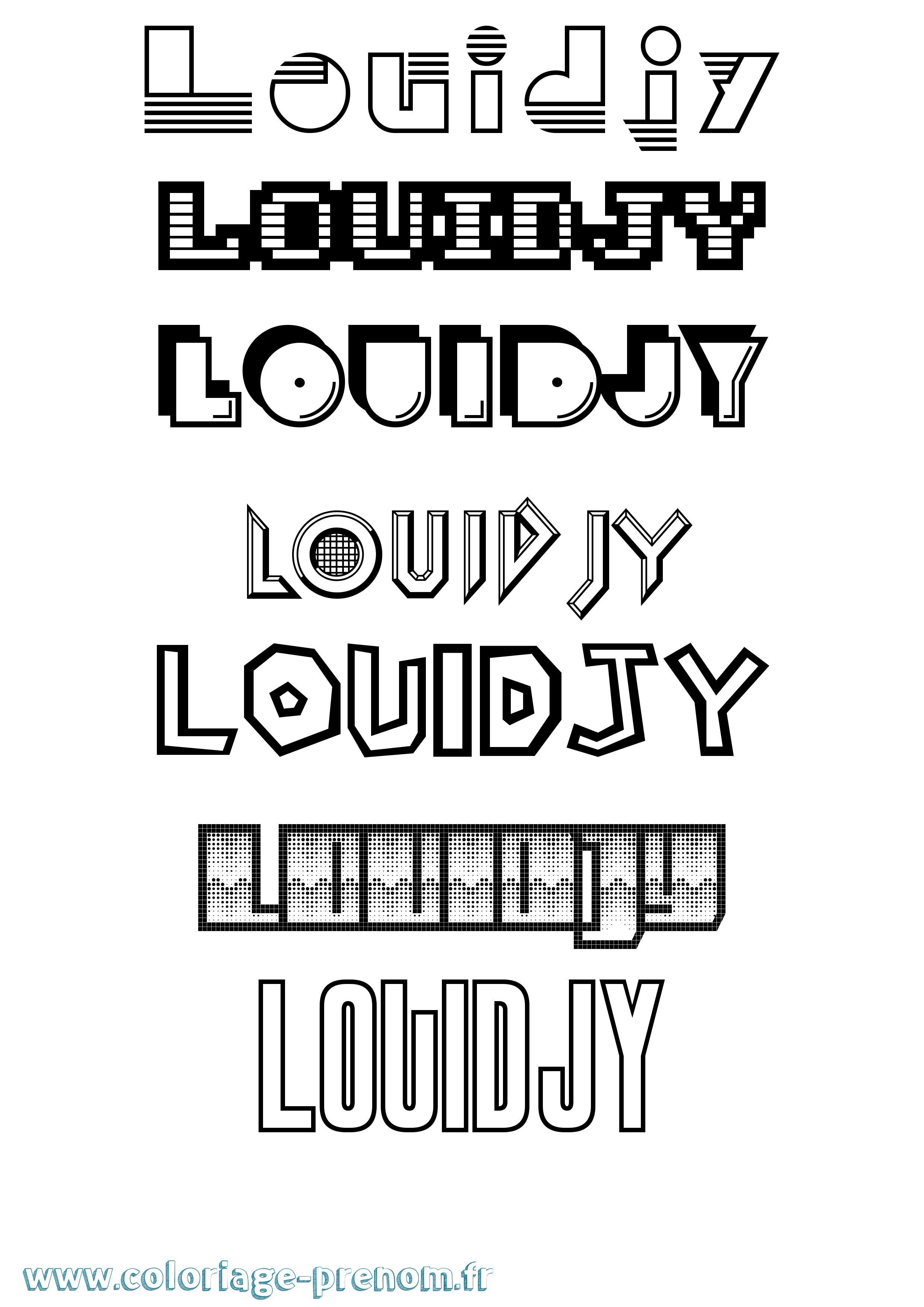 Coloriage Louidjy Jeux Vidéos Coloriage prénom Louidjy Jeux Vidéos
