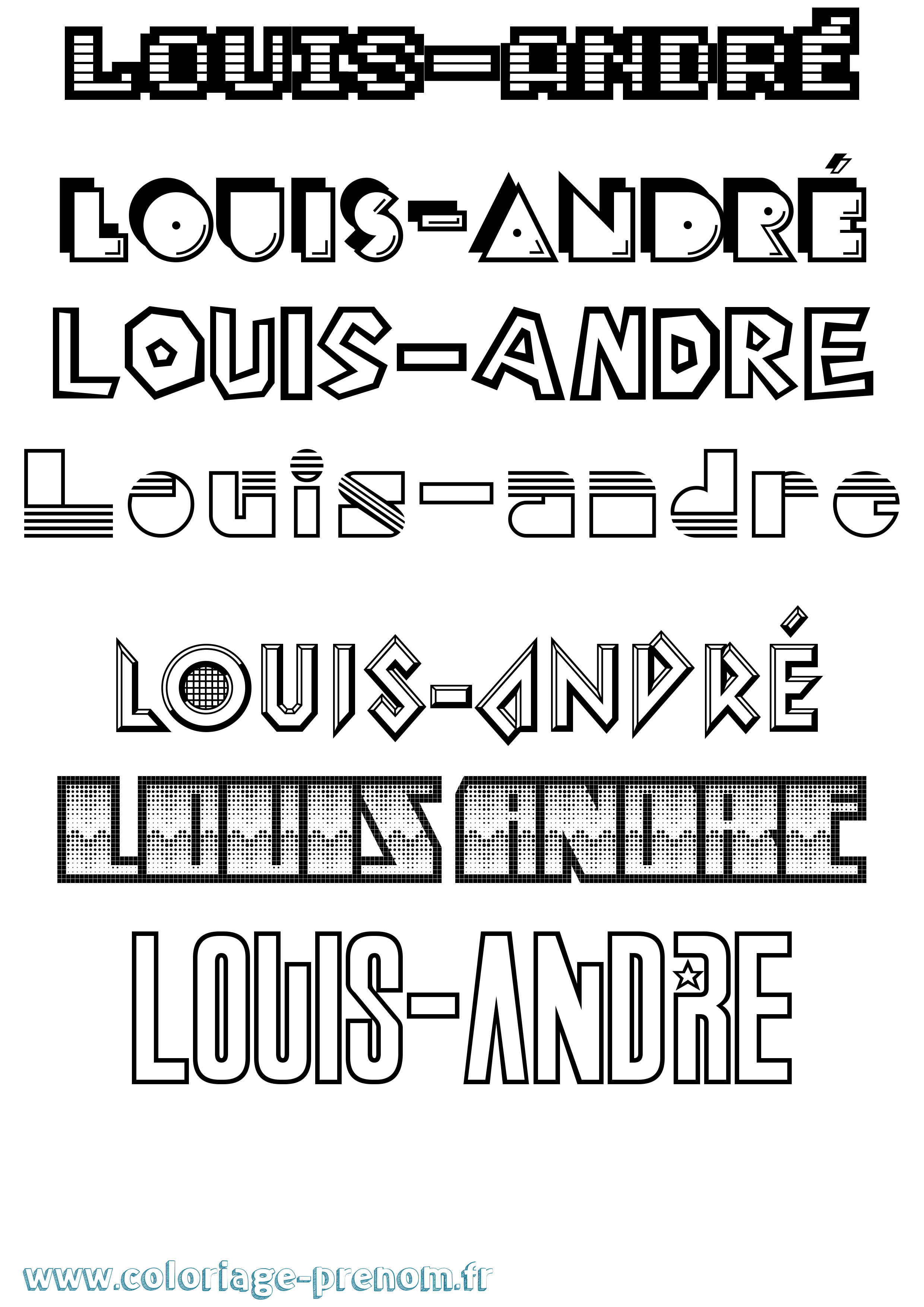 Coloriage Louis-André Jeux Vidéos Coloriage prénom Louis-André Jeux Vidéos