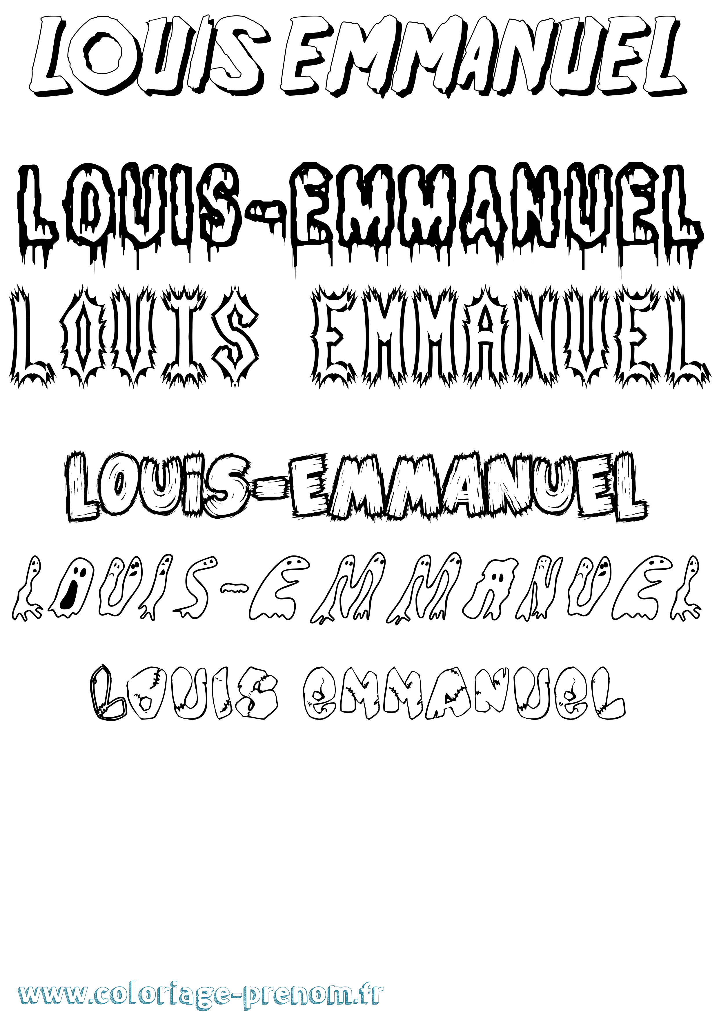 Coloriage Louis-Emmanuel Frisson Coloriage prénom Louis-Emmanuel Frisson
