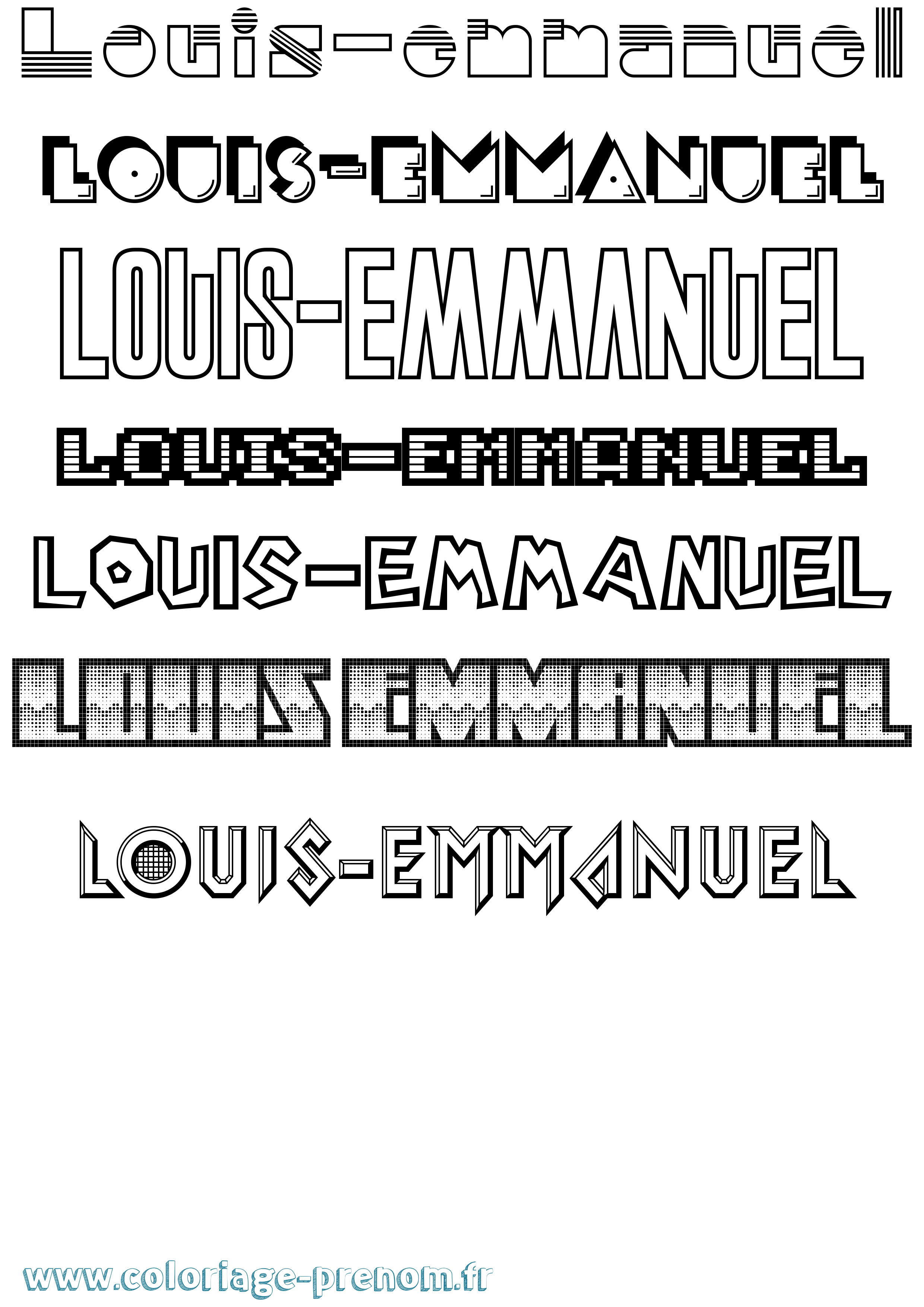 Coloriage Louis-Emmanuel Jeux Vidéos Coloriage prénom Louis-Emmanuel Jeux Vidéos