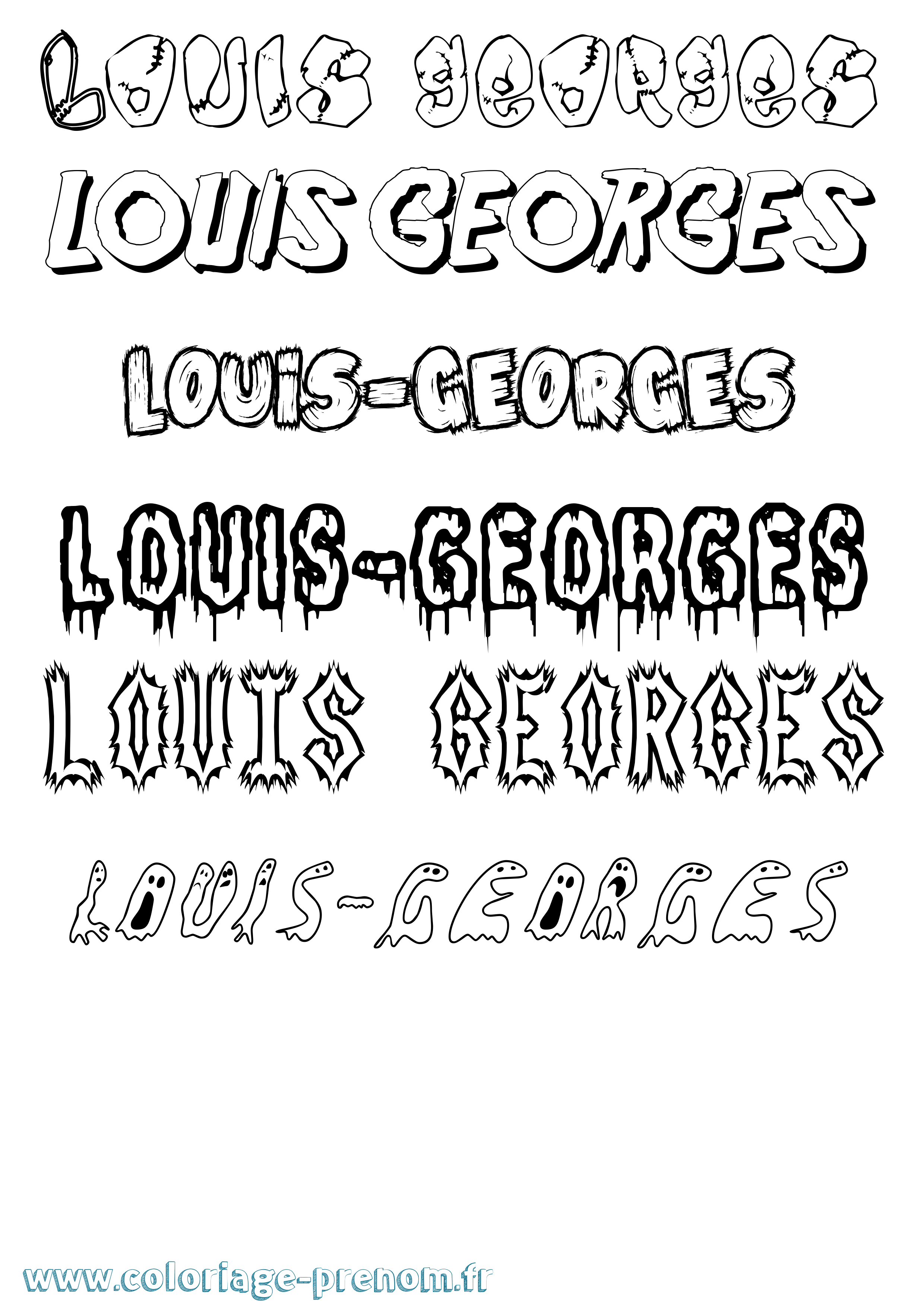 Coloriage Louis-Georges Frisson Coloriage prénom Louis-Georges Frisson