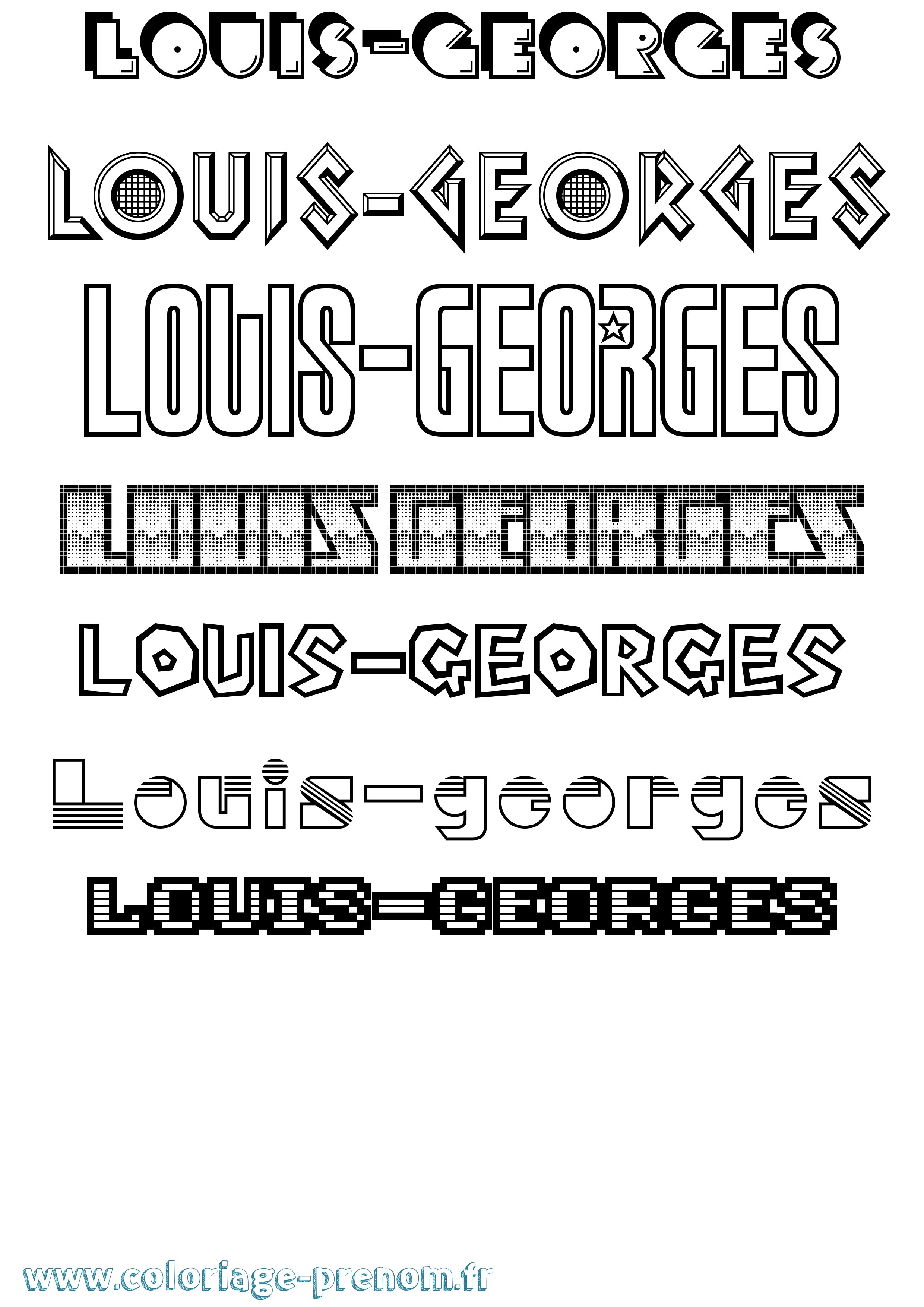 Coloriage Louis-Georges Jeux Vidéos Coloriage prénom Louis-Georges Jeux Vidéos