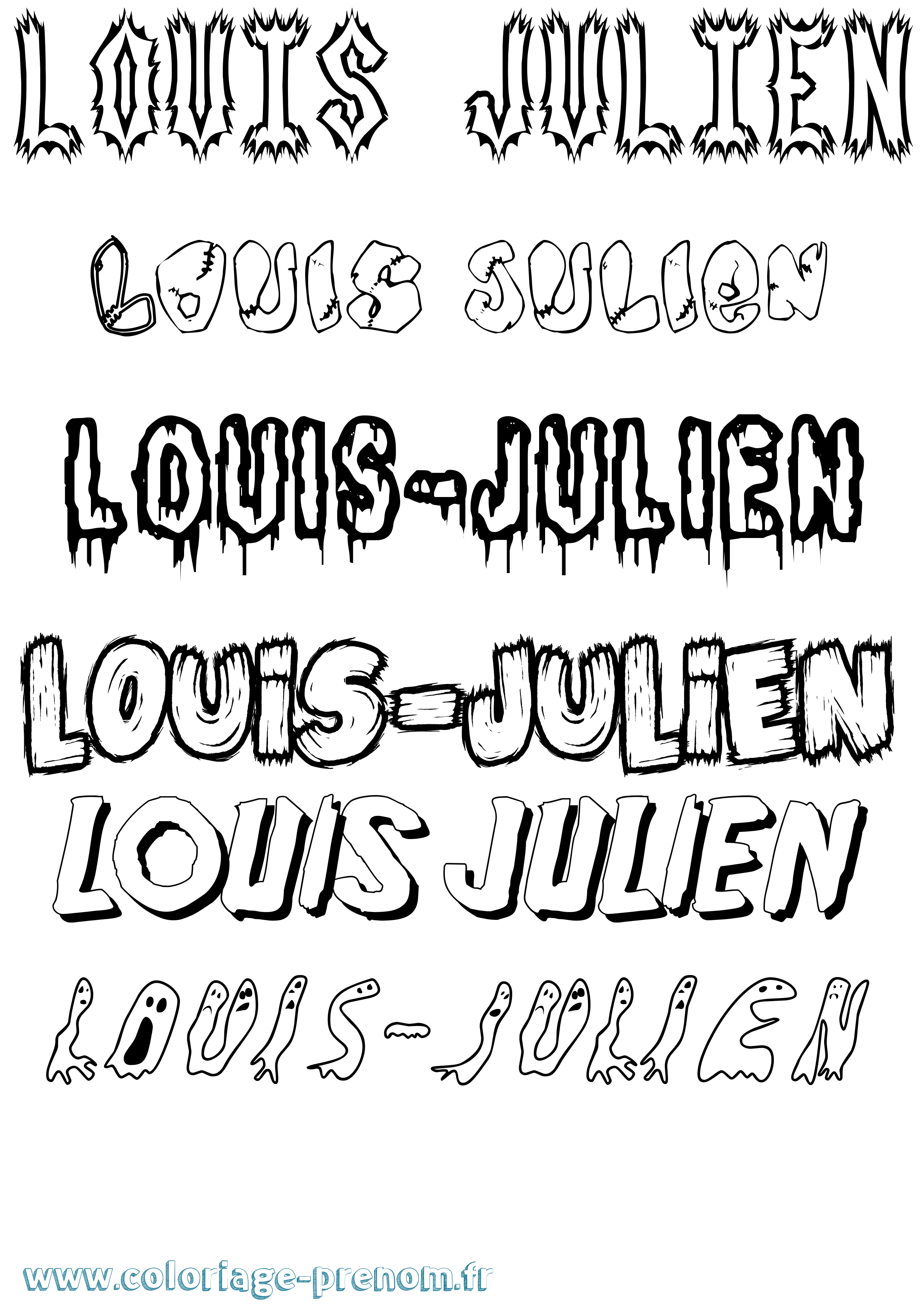 Coloriage Louis-Julien Frisson Coloriage prénom Louis-Julien Frisson
