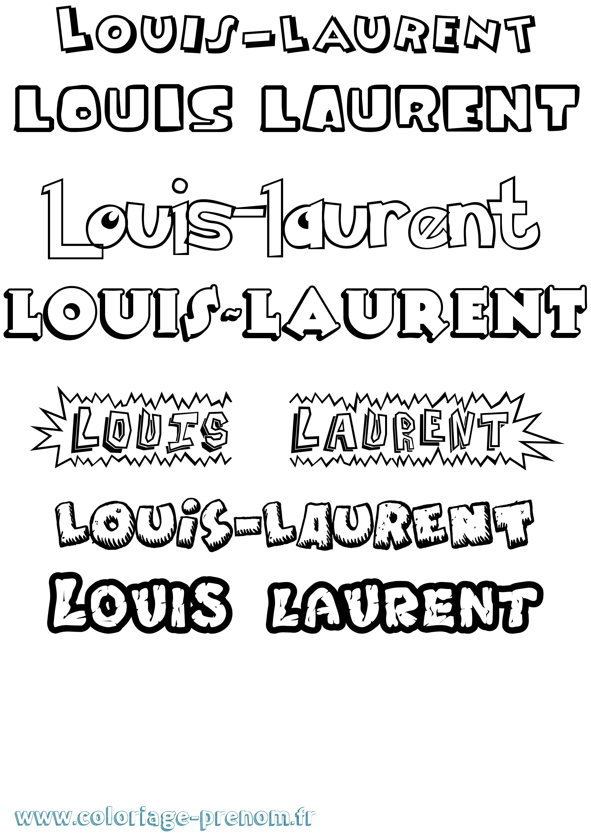 Coloriage Louis-Laurent Dessin Animé Coloriage prénom Louis-Laurent Dessin Animé