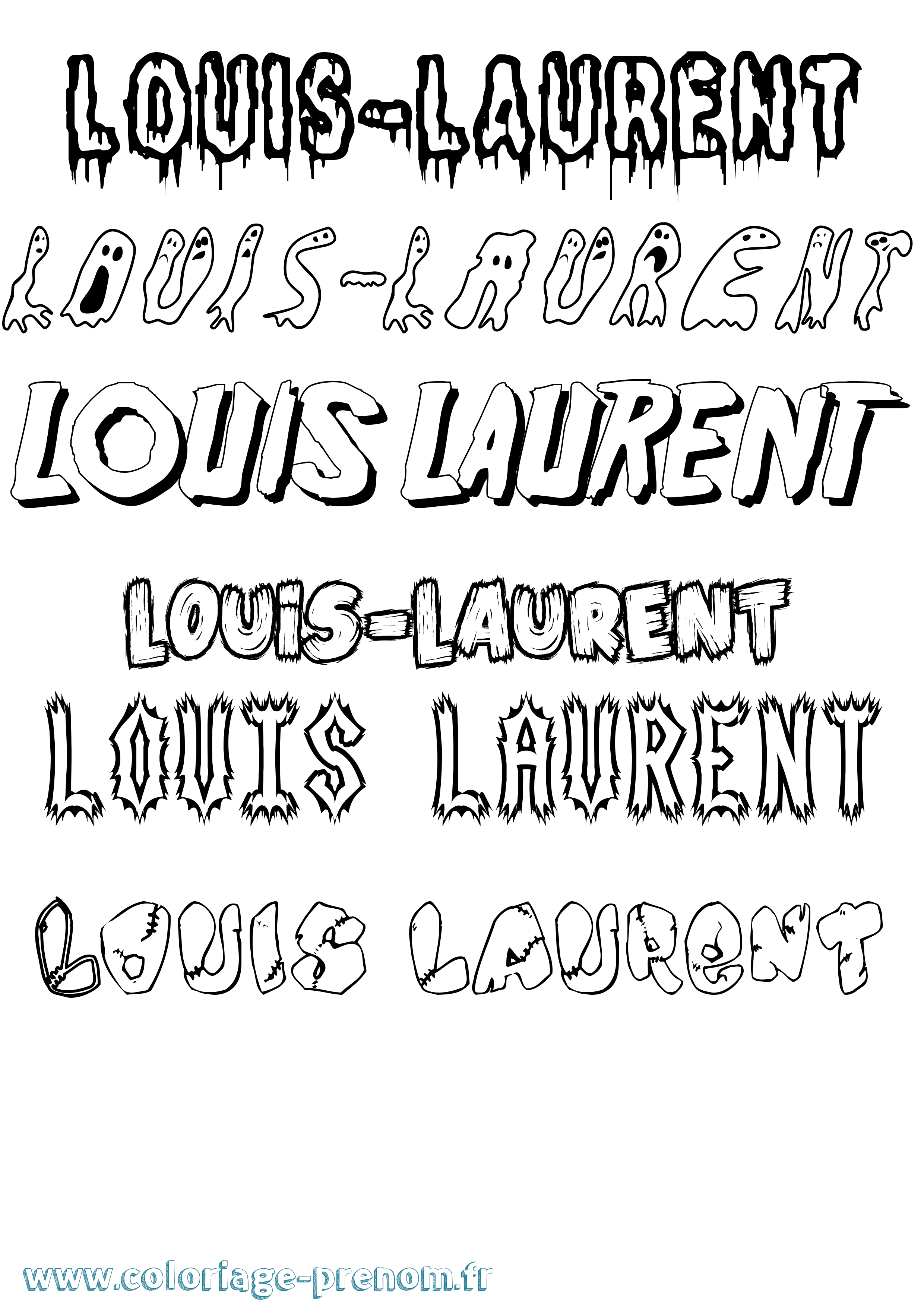 Coloriage Louis-Laurent Frisson Coloriage prénom Louis-Laurent Frisson