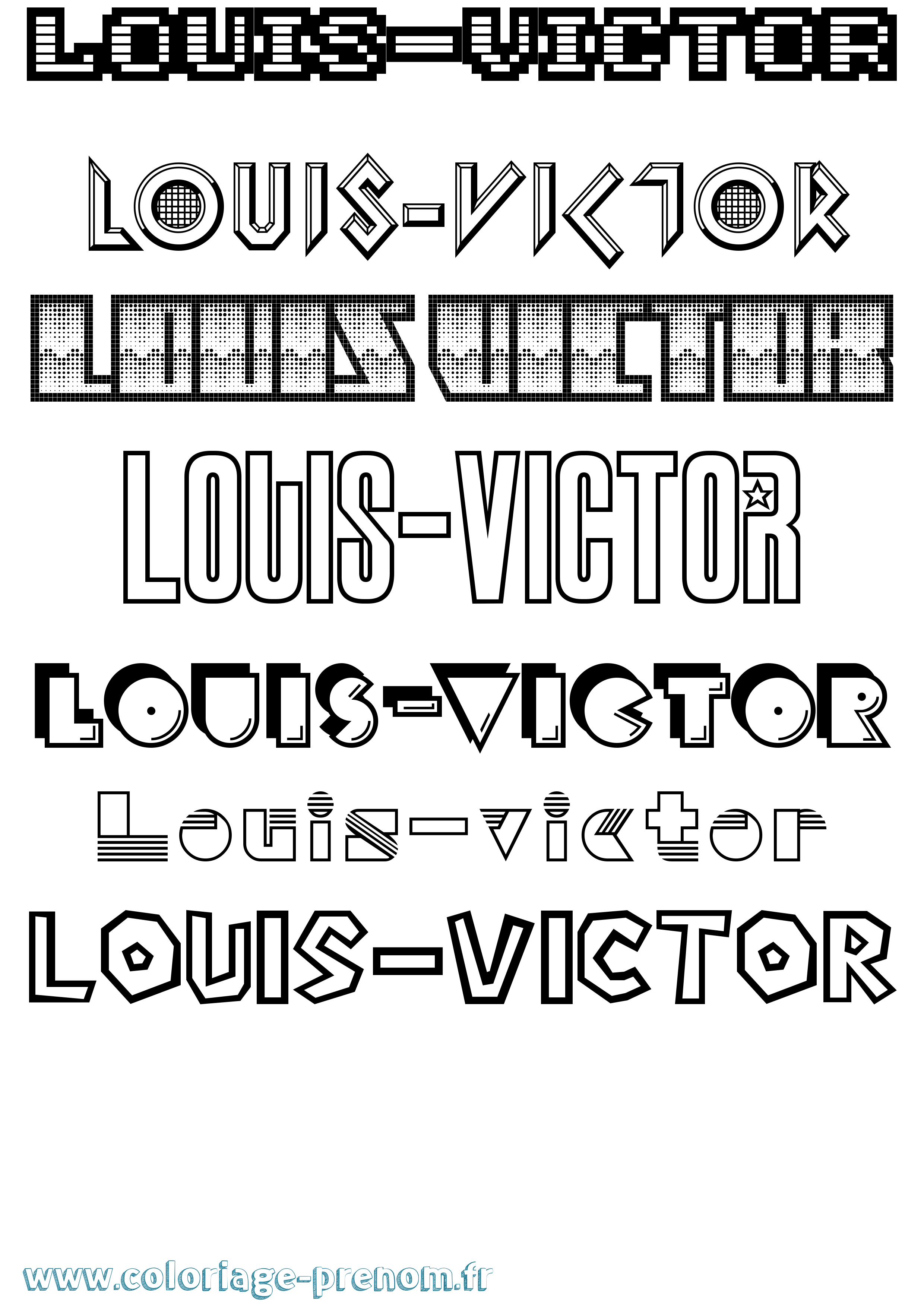 Coloriage Louis-Victor Jeux Vidéos Coloriage prénom Louis-Victor Jeux Vidéos