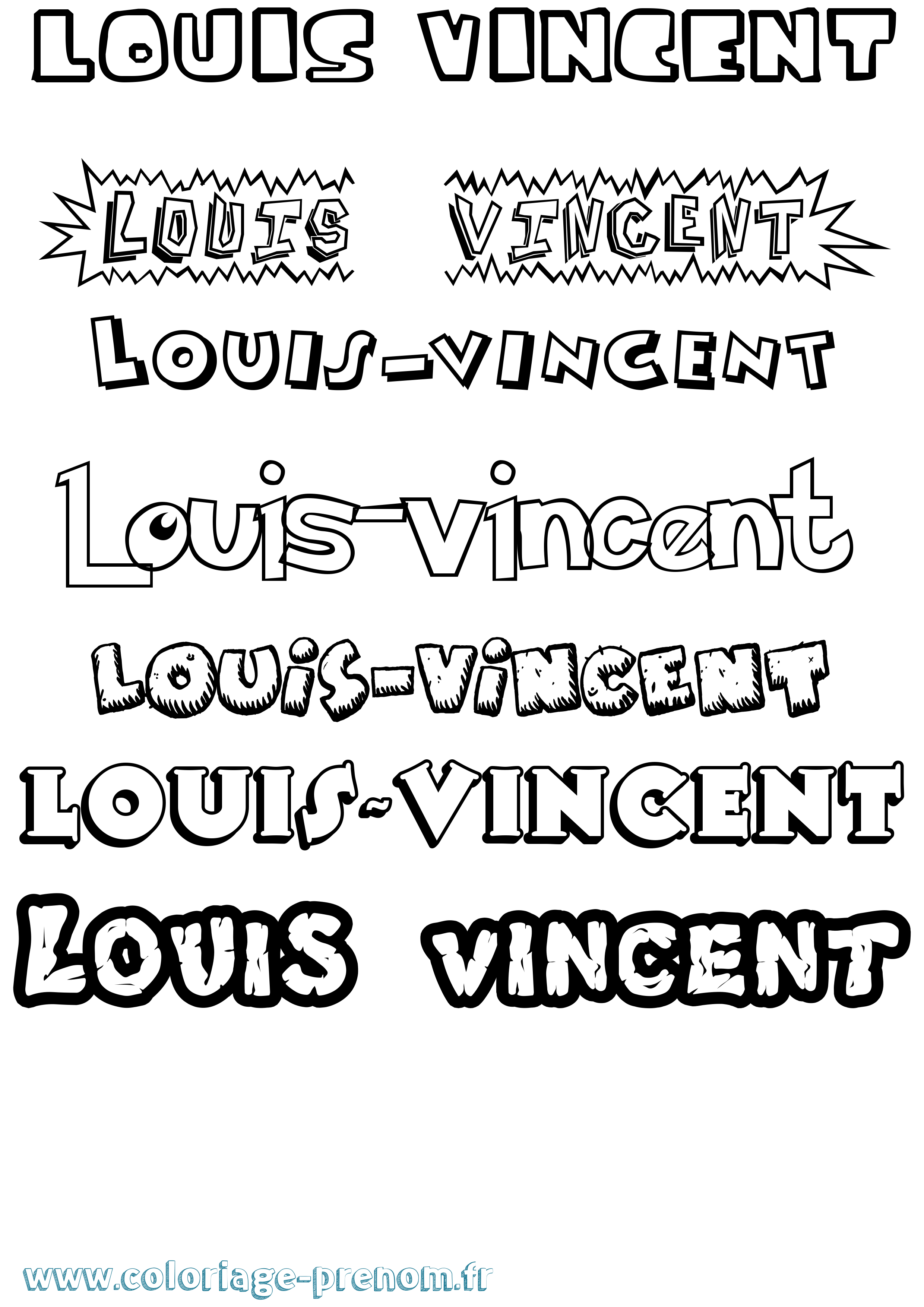 Coloriage Louis-Vincent Dessin Animé Coloriage prénom Louis-Vincent Dessin Animé