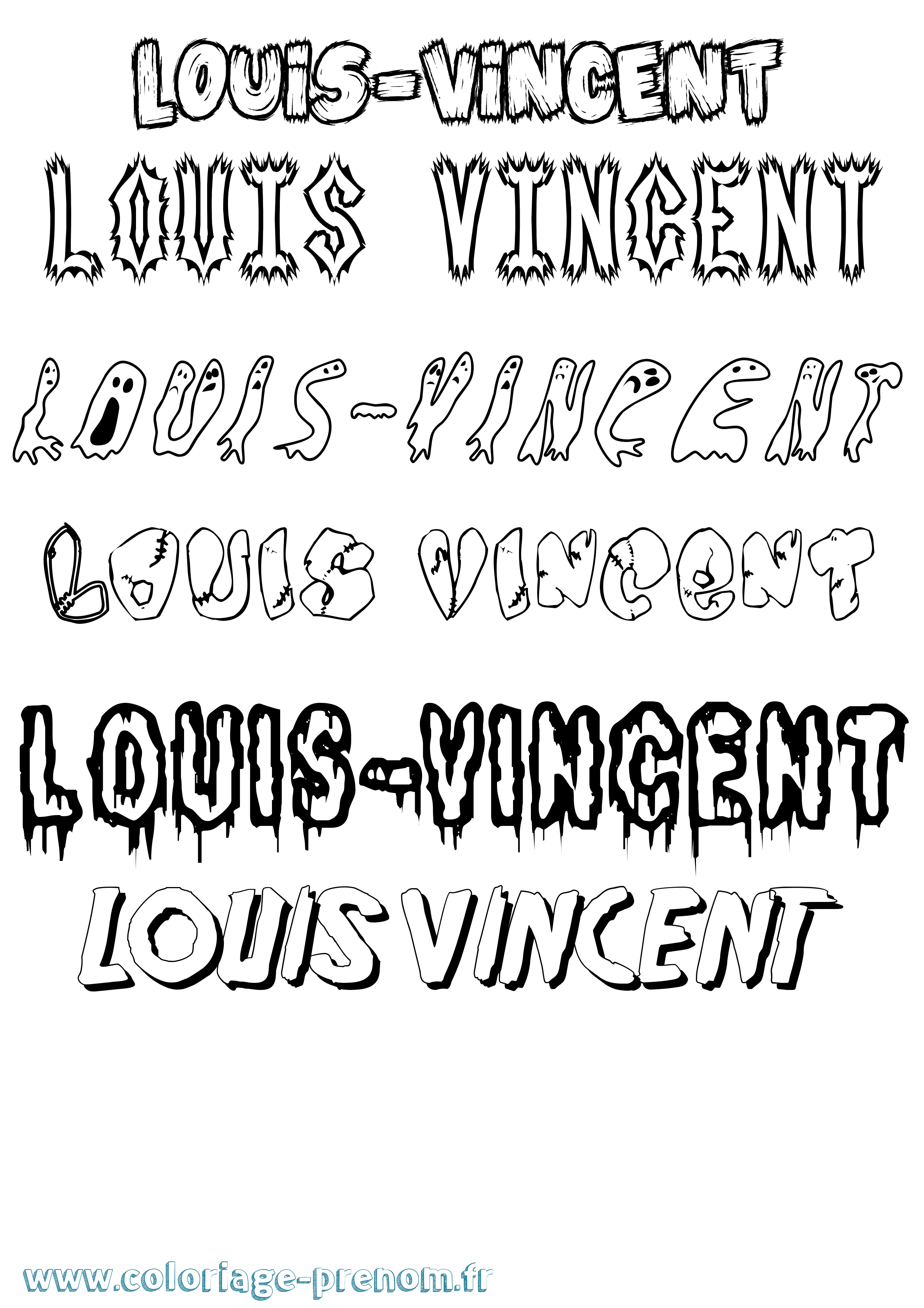 Coloriage Louis-Vincent Frisson Coloriage prénom Louis-Vincent Frisson