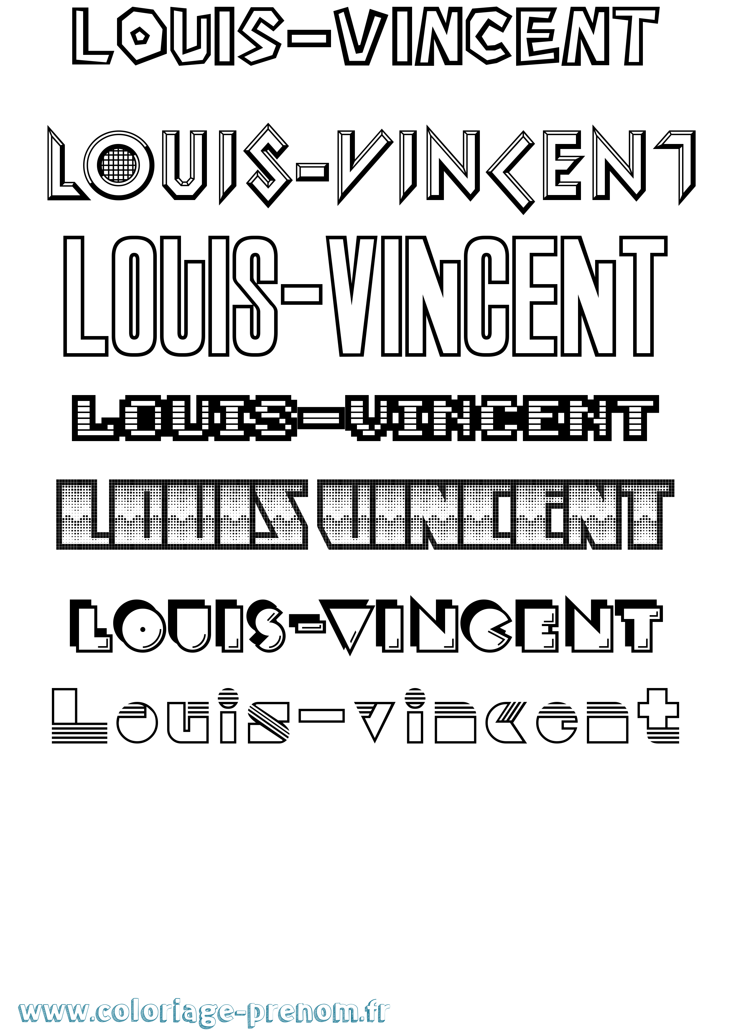 Coloriage Louis-Vincent Jeux Vidéos Coloriage prénom Louis-Vincent Jeux Vidéos