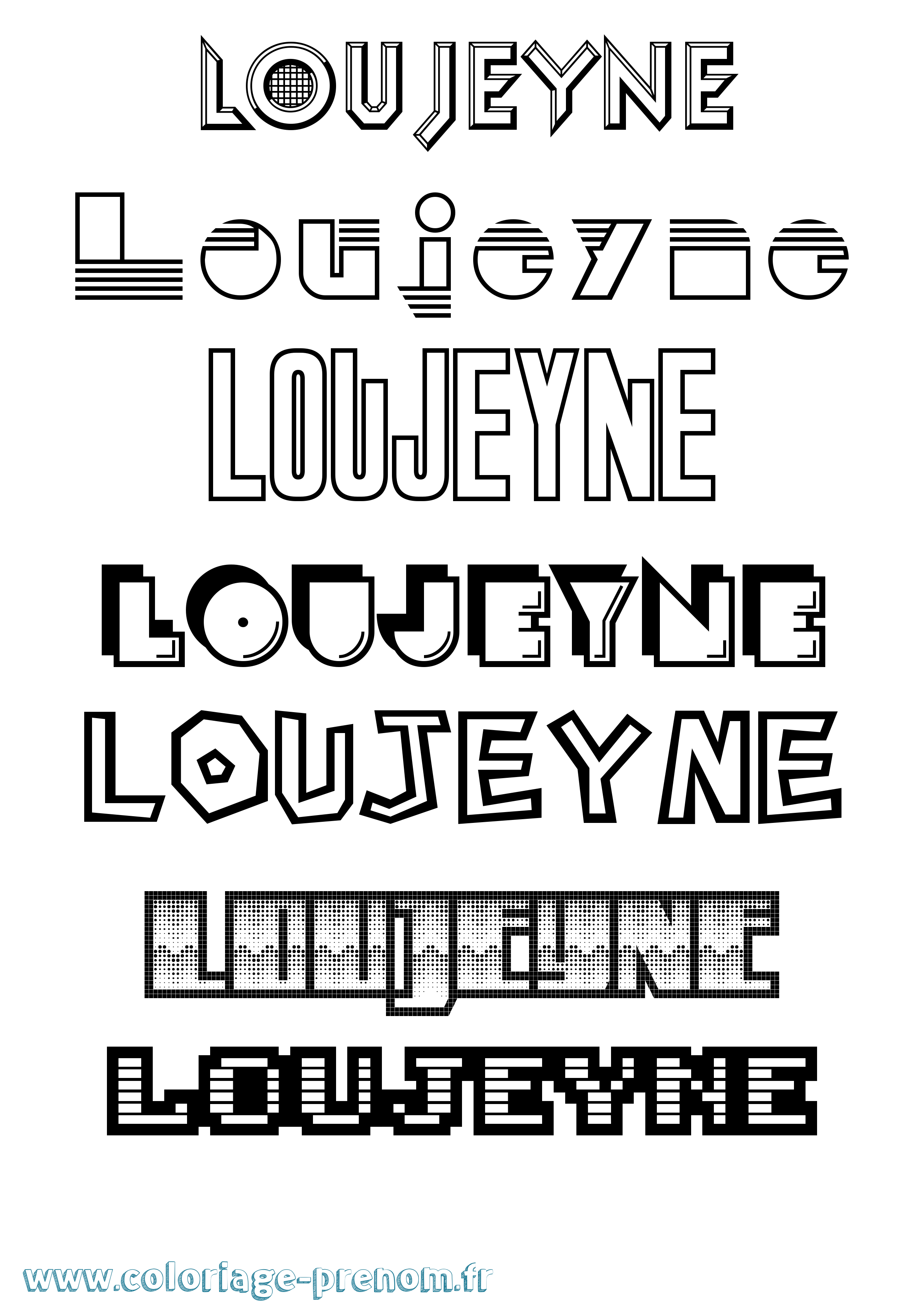 Coloriage Loujeyne Jeux Vidéos Coloriage prénom Loujeyne Jeux Vidéos