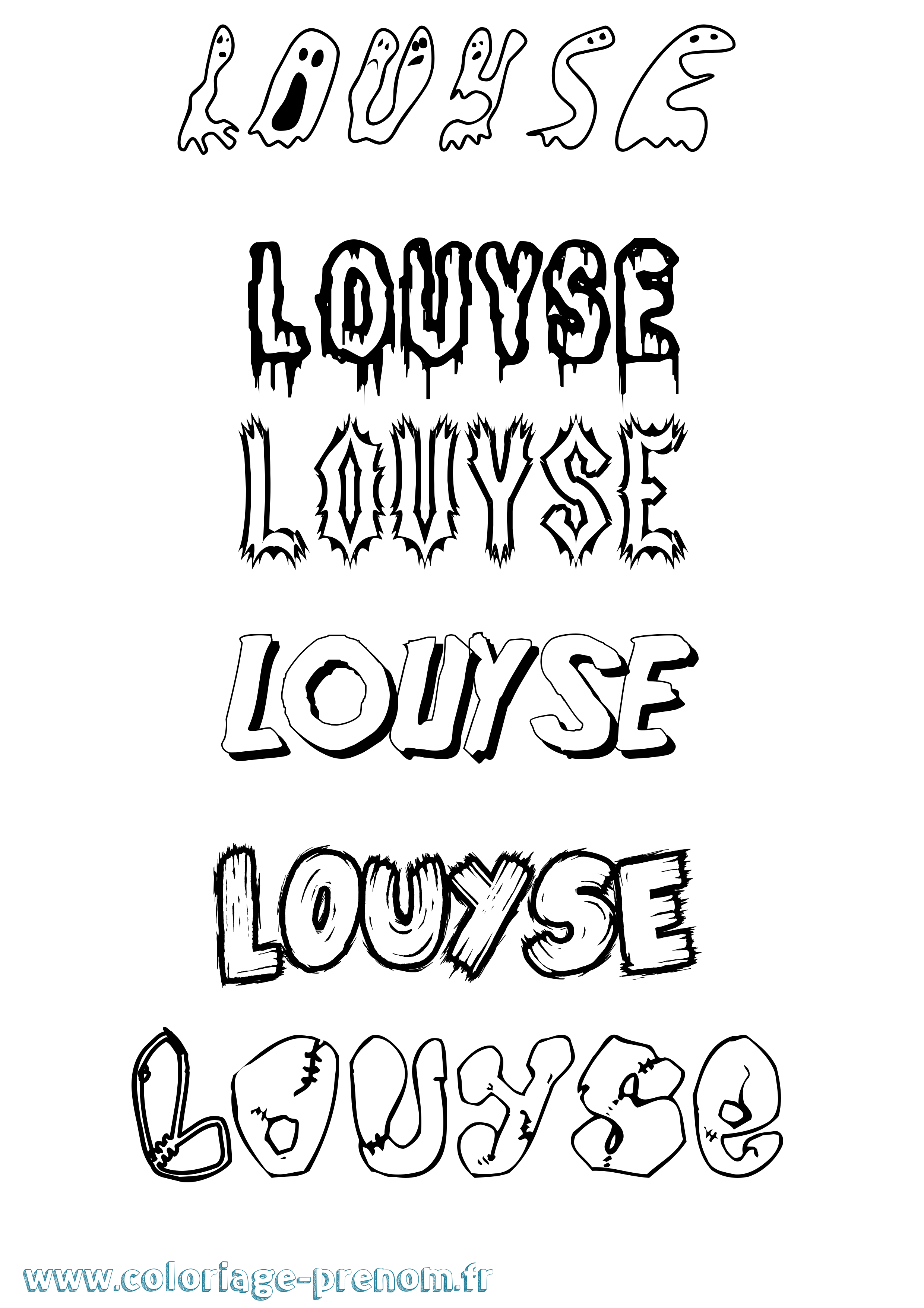 Coloriage Louyse Frisson Coloriage prénom Louyse Frisson