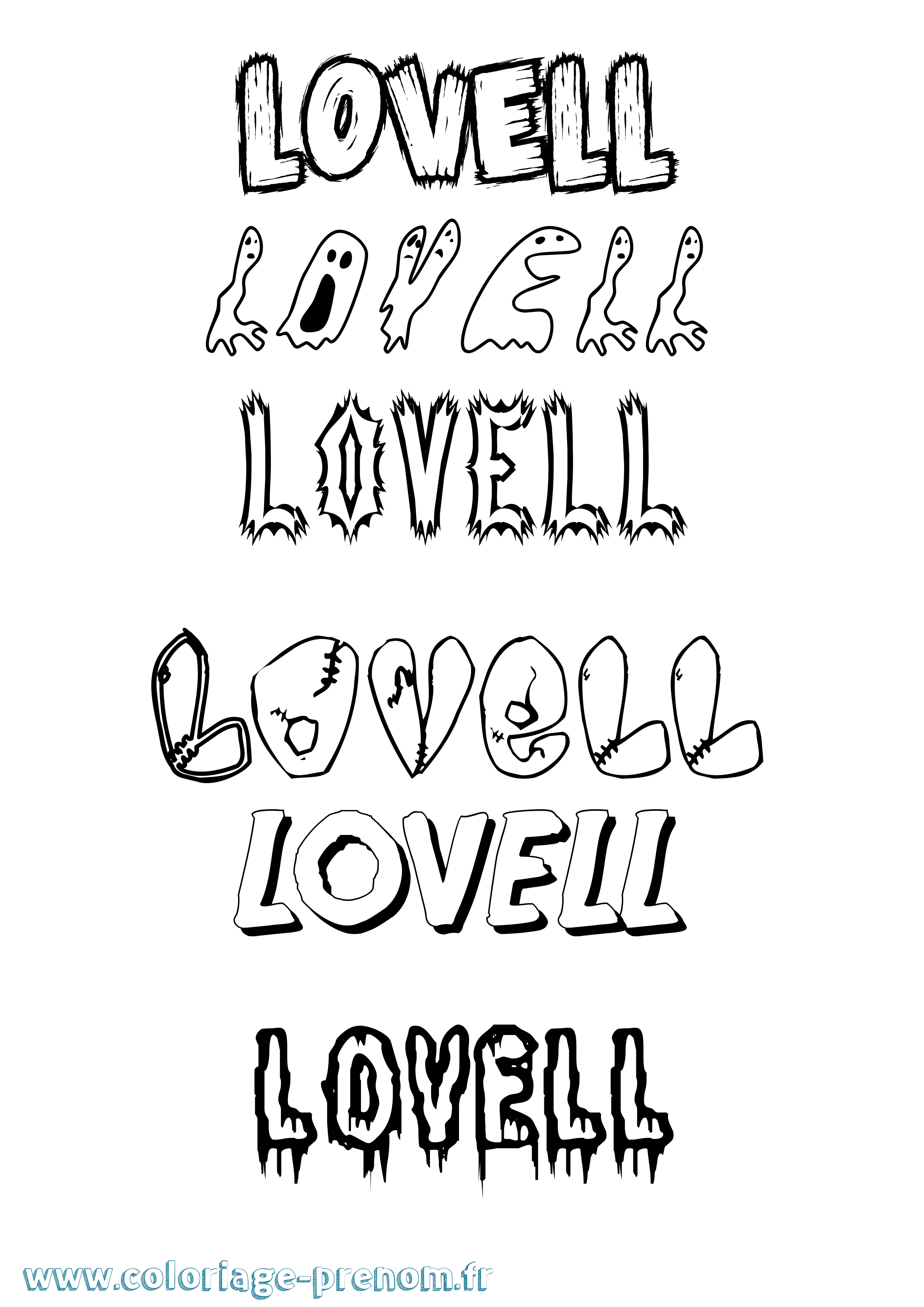 Coloriage Lovell Frisson Coloriage prénom Lovell Frisson