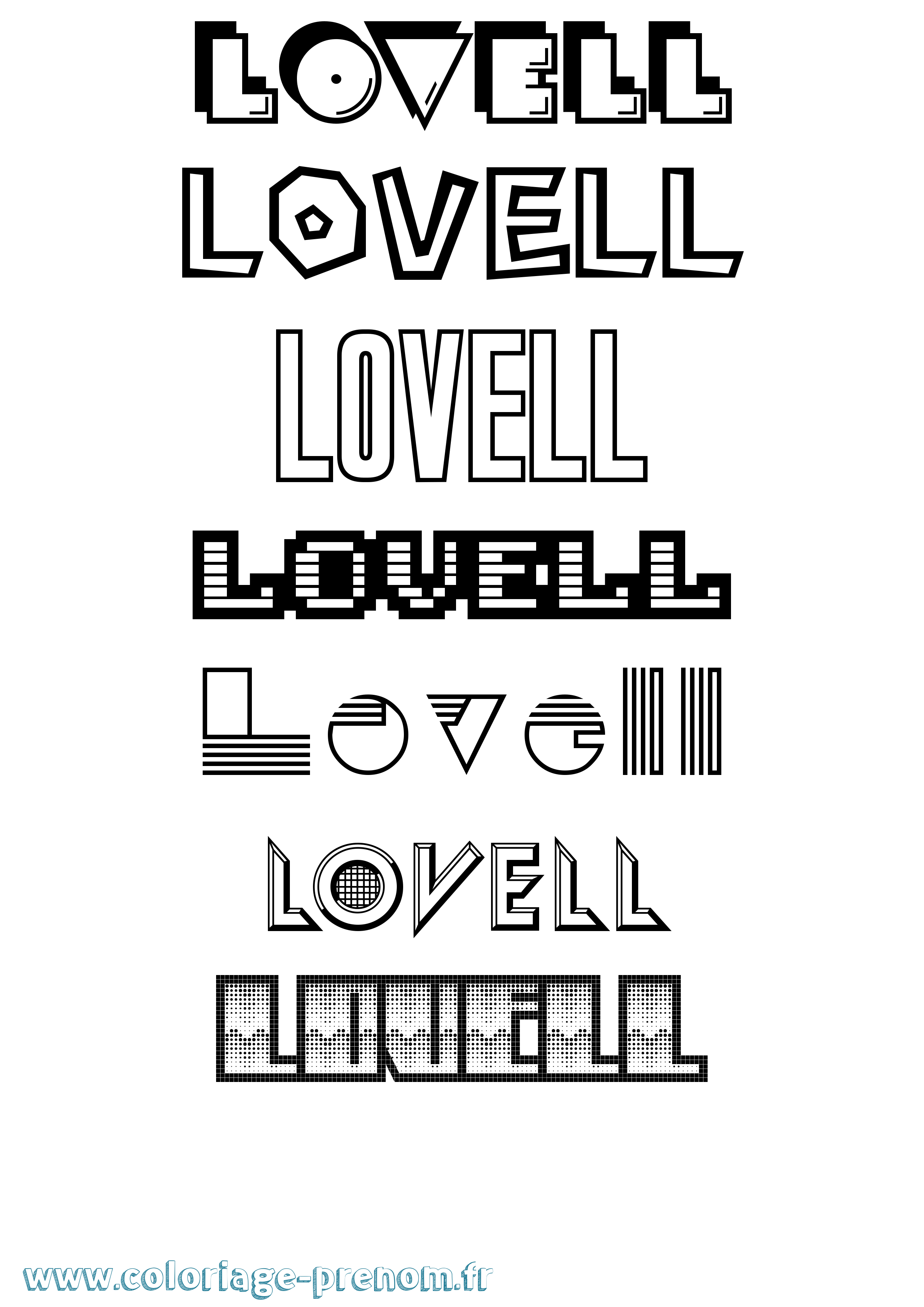 Coloriage Lovell Jeux Vidéos Coloriage prénom Lovell Jeux Vidéos