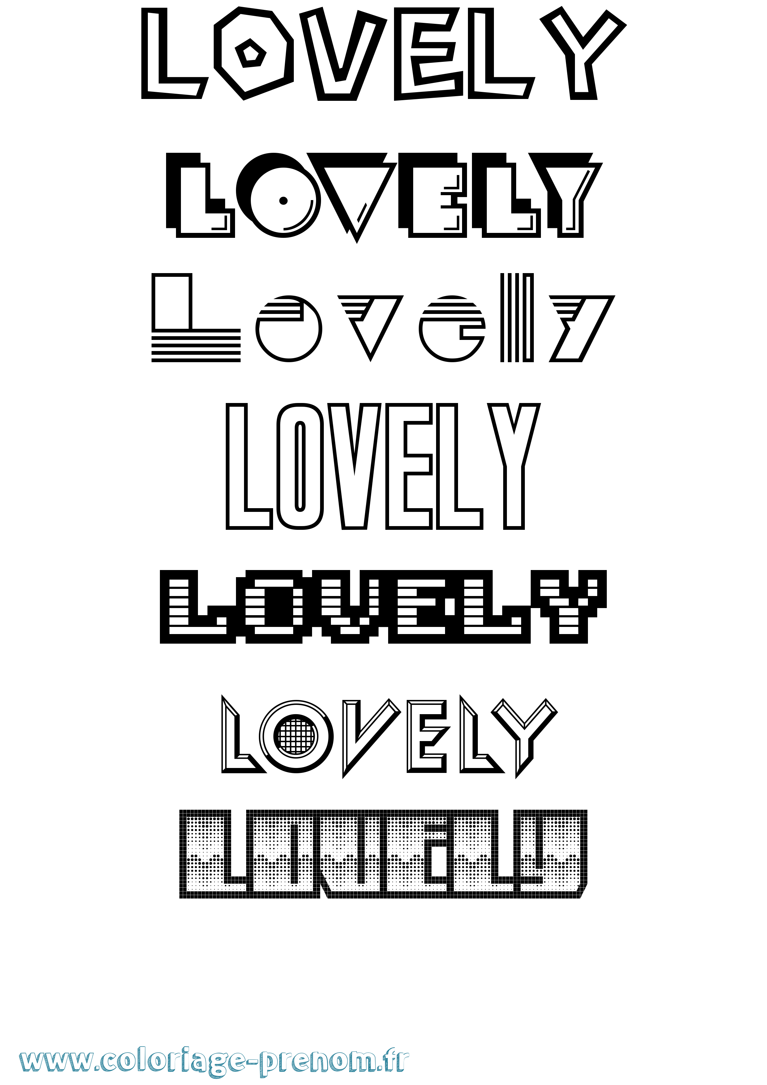 Coloriage Lovely Jeux Vidéos Coloriage prénom Lovely Jeux Vidéos