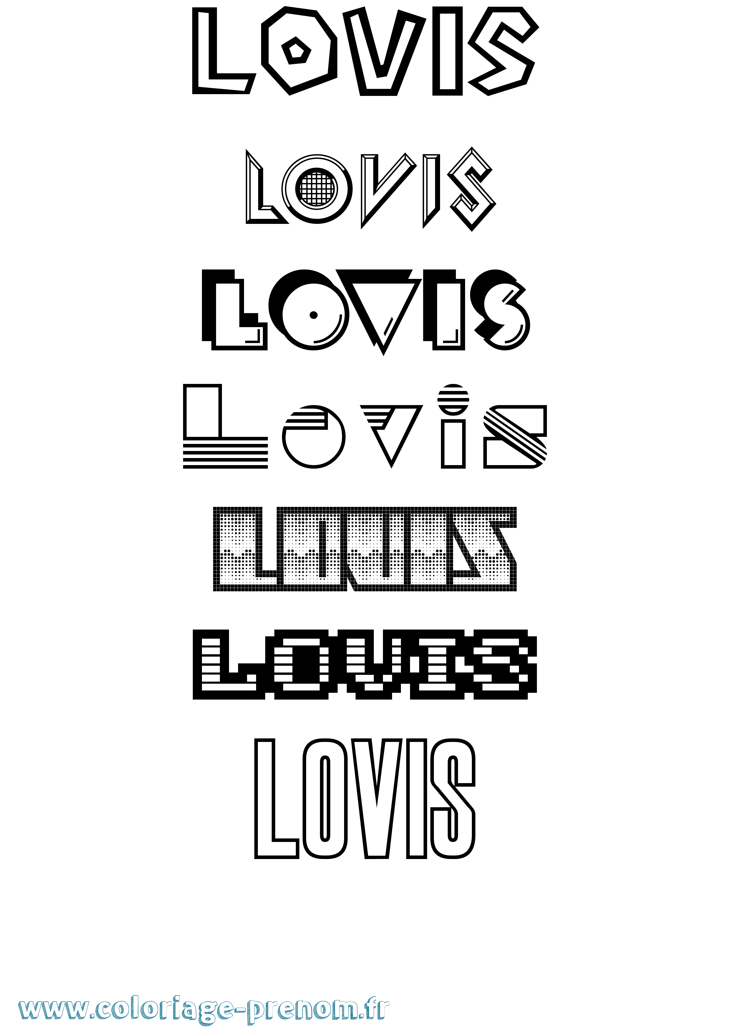 Coloriage Lovis Jeux Vidéos Coloriage prénom Lovis Jeux Vidéos