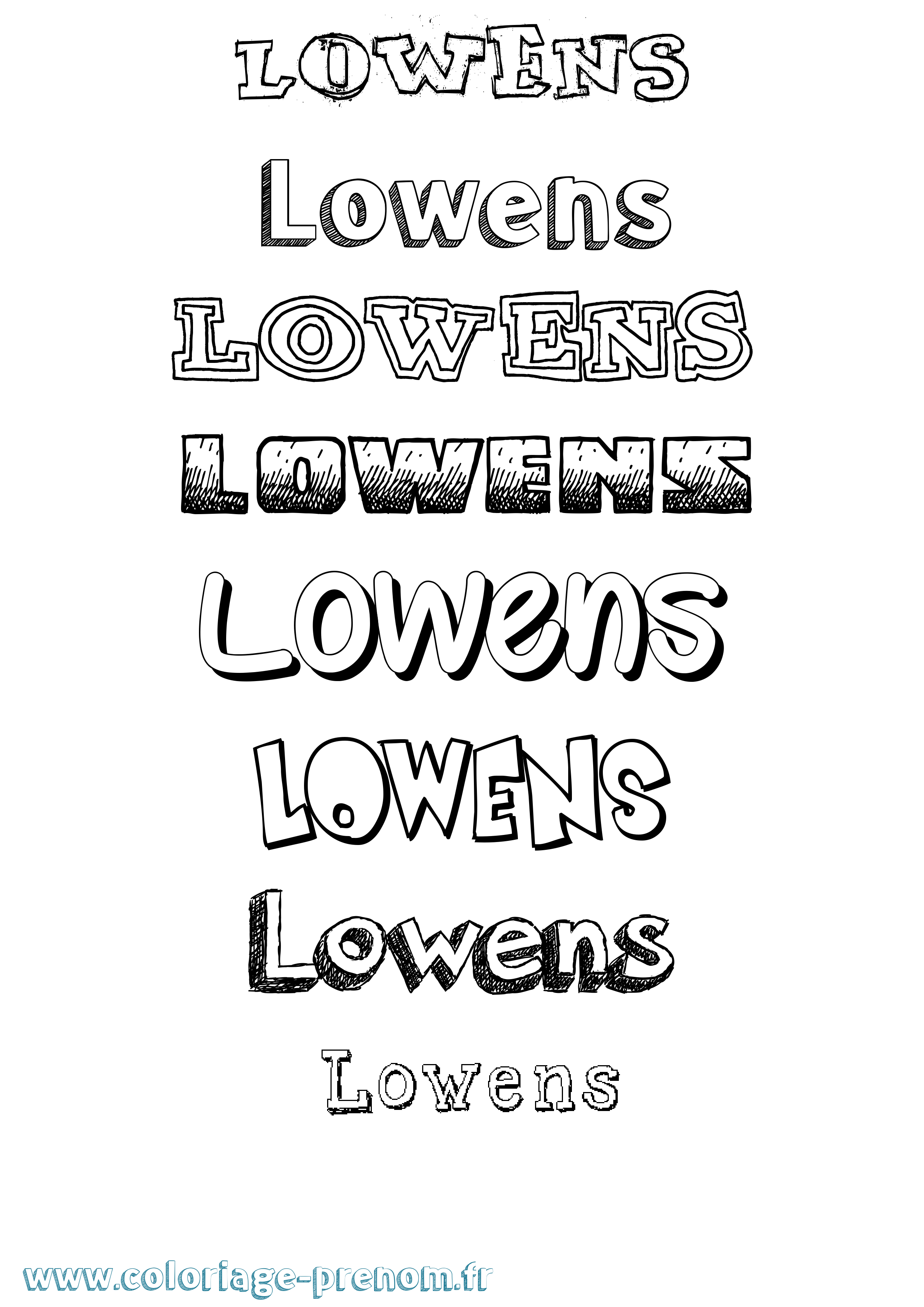 Coloriage Lowens Dessiné Coloriage prénom Lowens Dessiné
