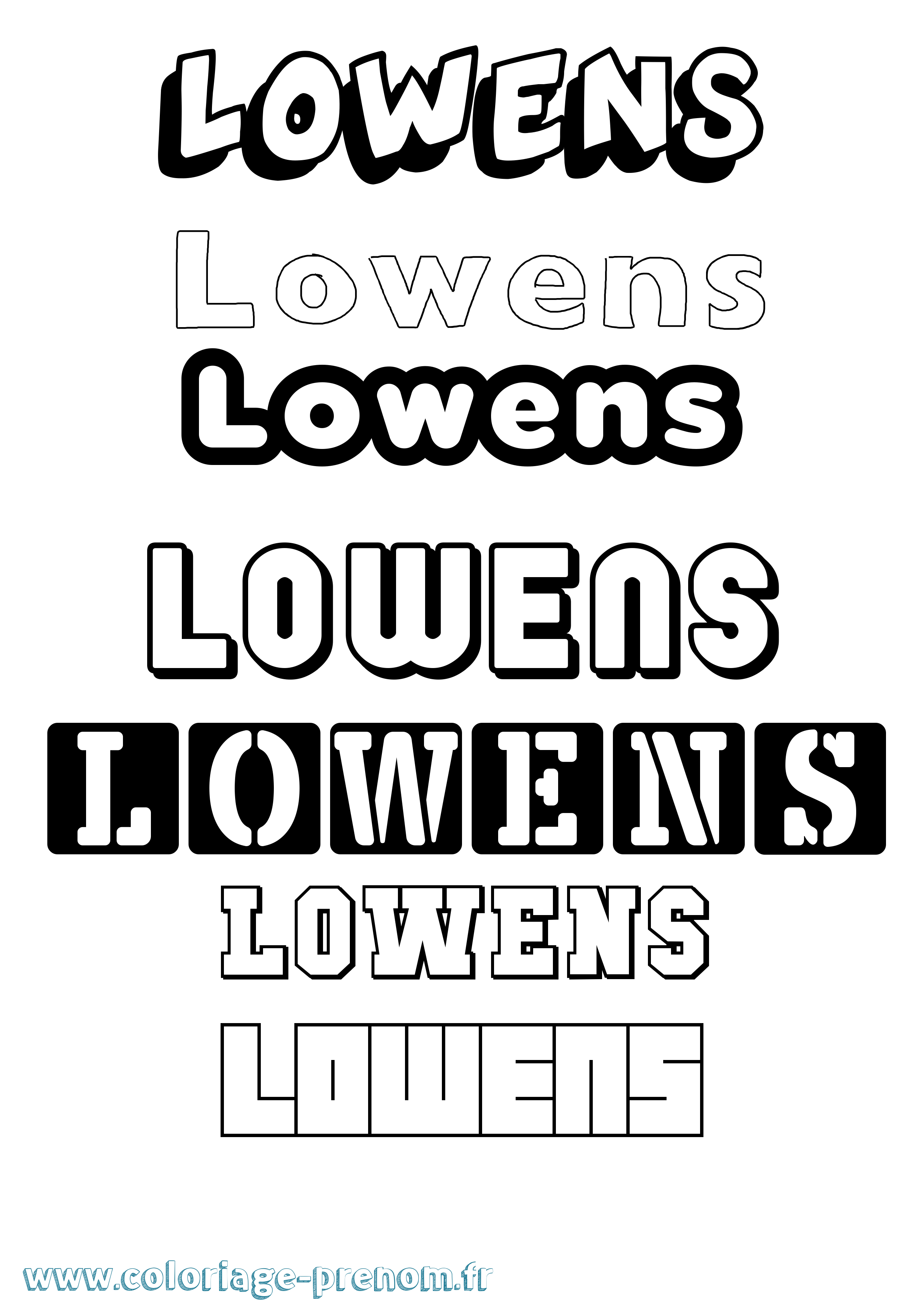 Coloriage Lowens Simple Coloriage prénom Lowens Simple