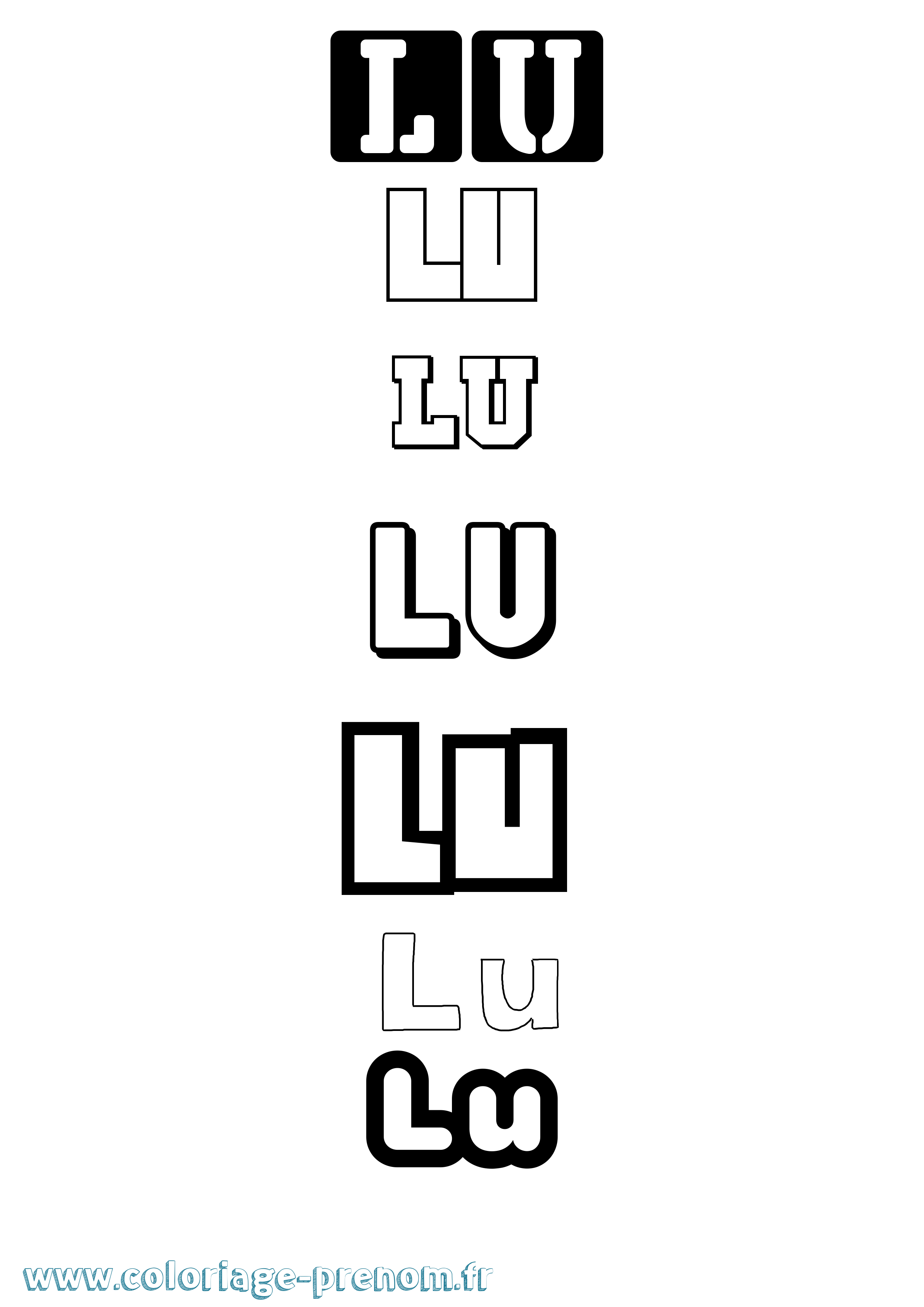 Coloriage Lu Simple Coloriage prénom Lu Simple