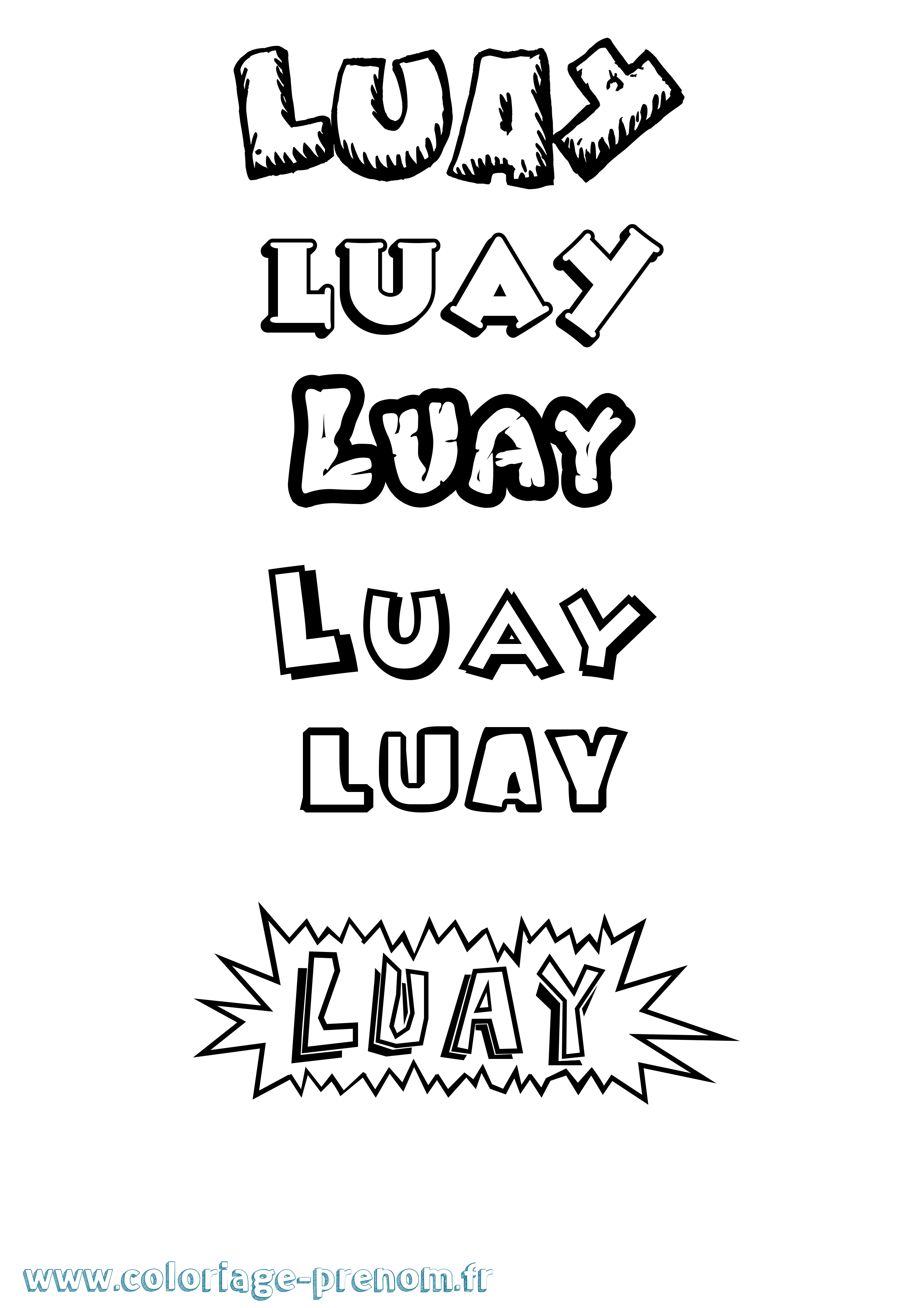 Coloriage Luay Dessin Animé Coloriage prénom Luay Dessin Animé