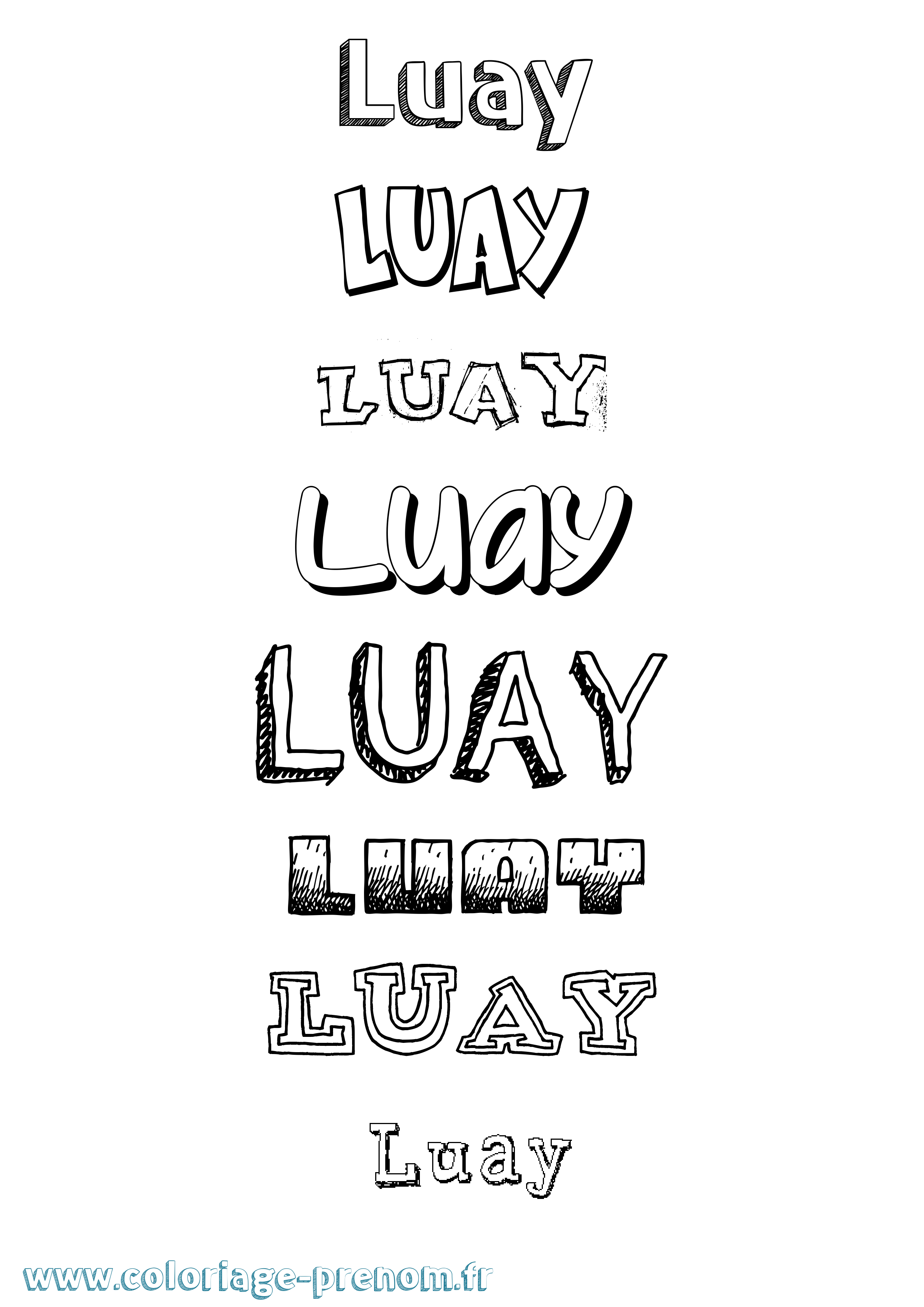 Coloriage Luay Dessiné Coloriage prénom Luay Dessiné