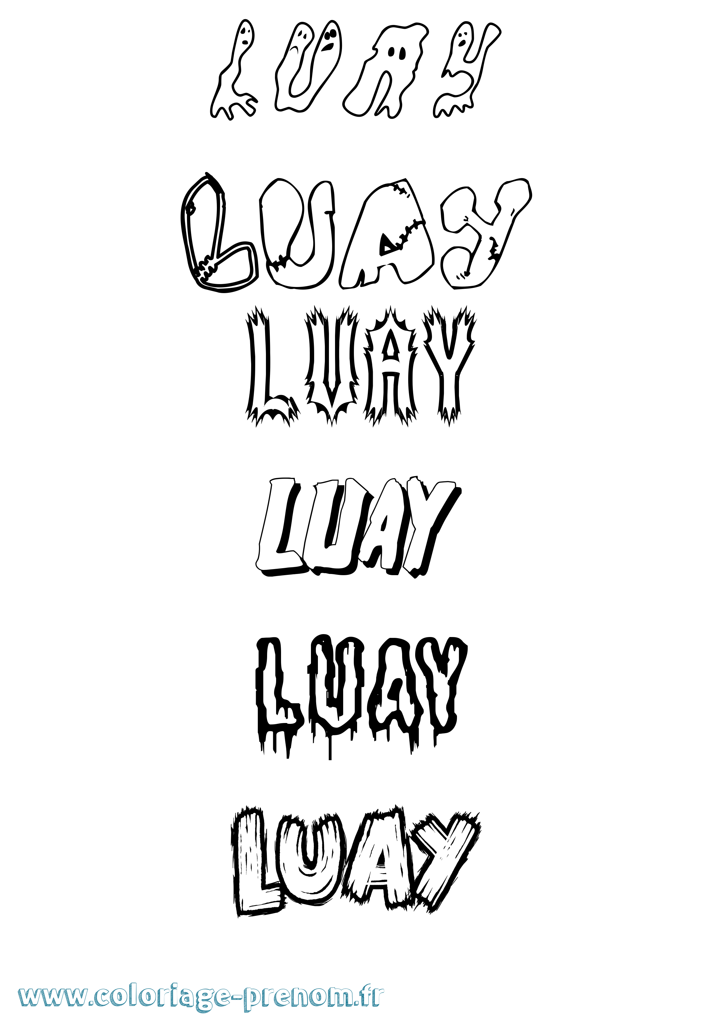 Coloriage Luay Frisson Coloriage prénom Luay Frisson