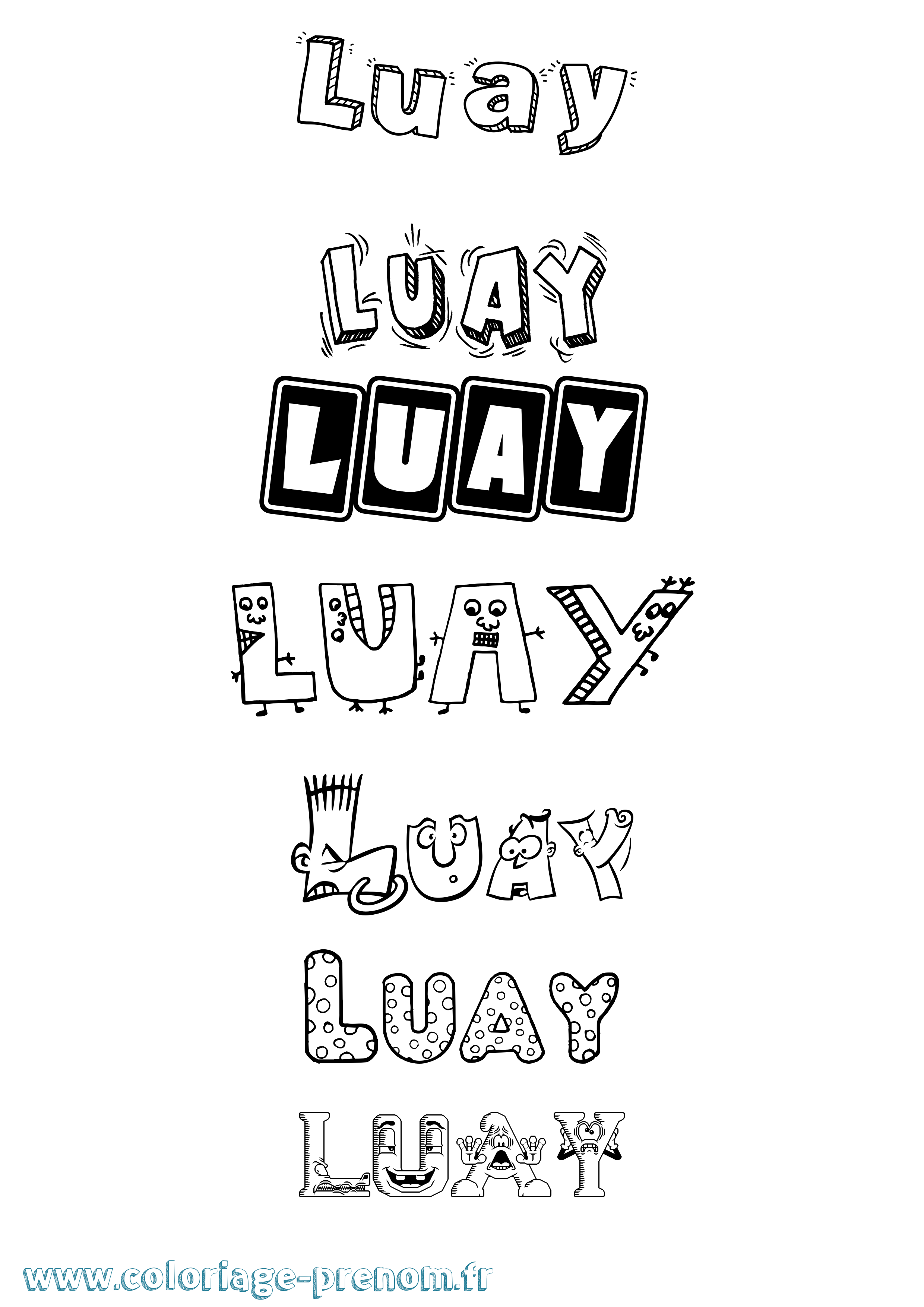 Coloriage Luay Fun Coloriage prénom Luay Fun
