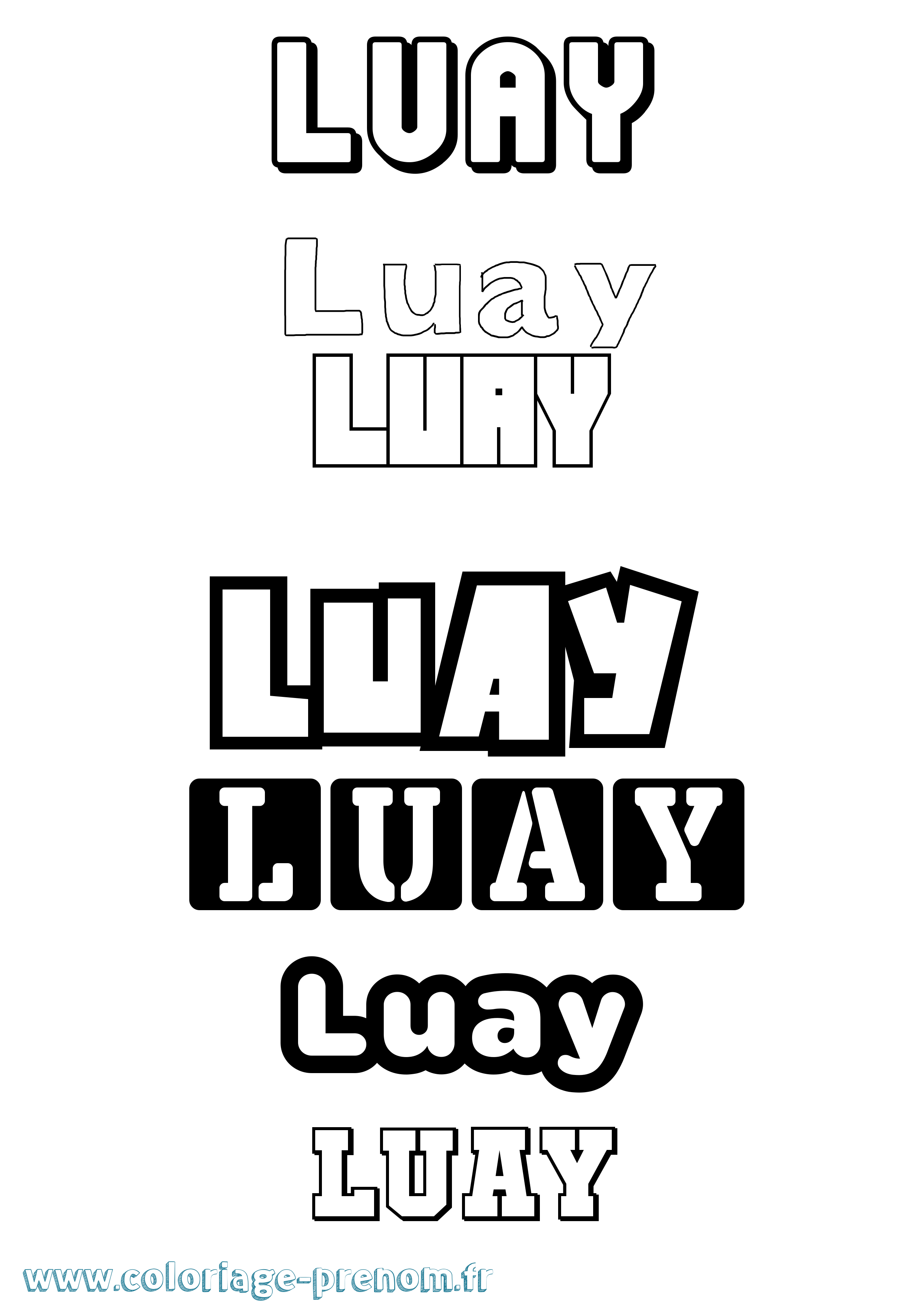 Coloriage Luay Simple Coloriage prénom Luay Simple