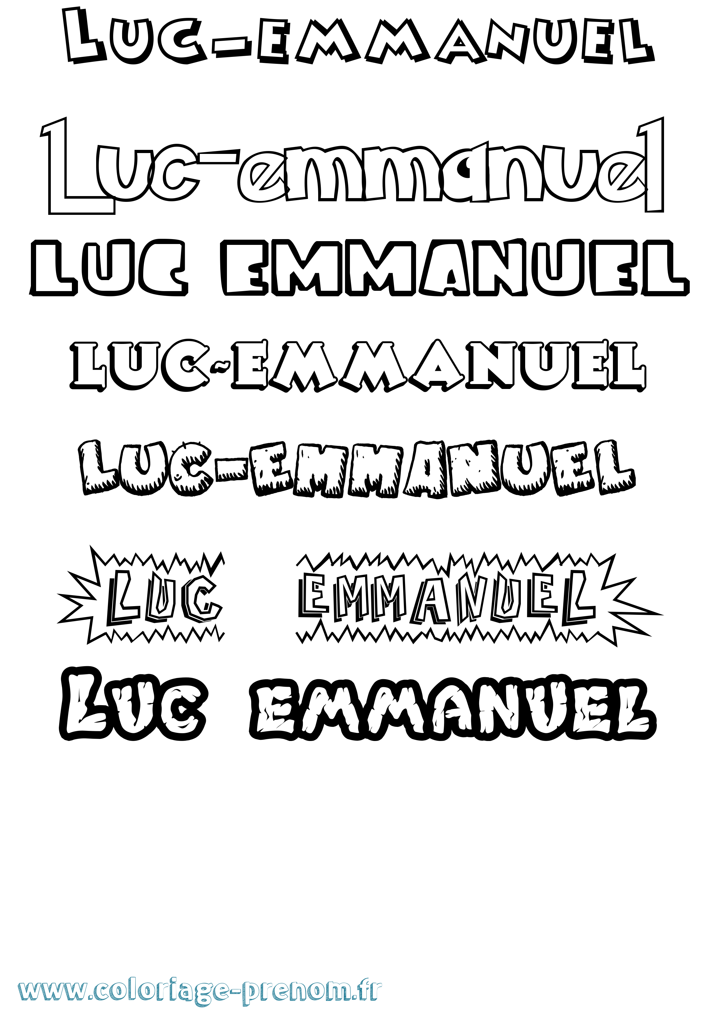 Coloriage Luc-Emmanuel Dessin Animé Coloriage prénom Luc-Emmanuel Dessin Animé