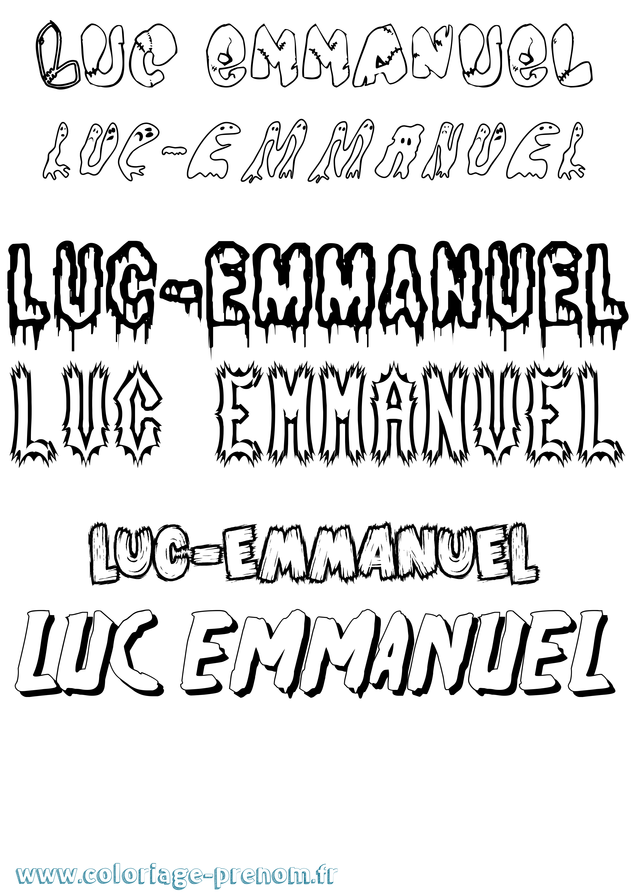 Coloriage Luc-Emmanuel Frisson Coloriage prénom Luc-Emmanuel Frisson