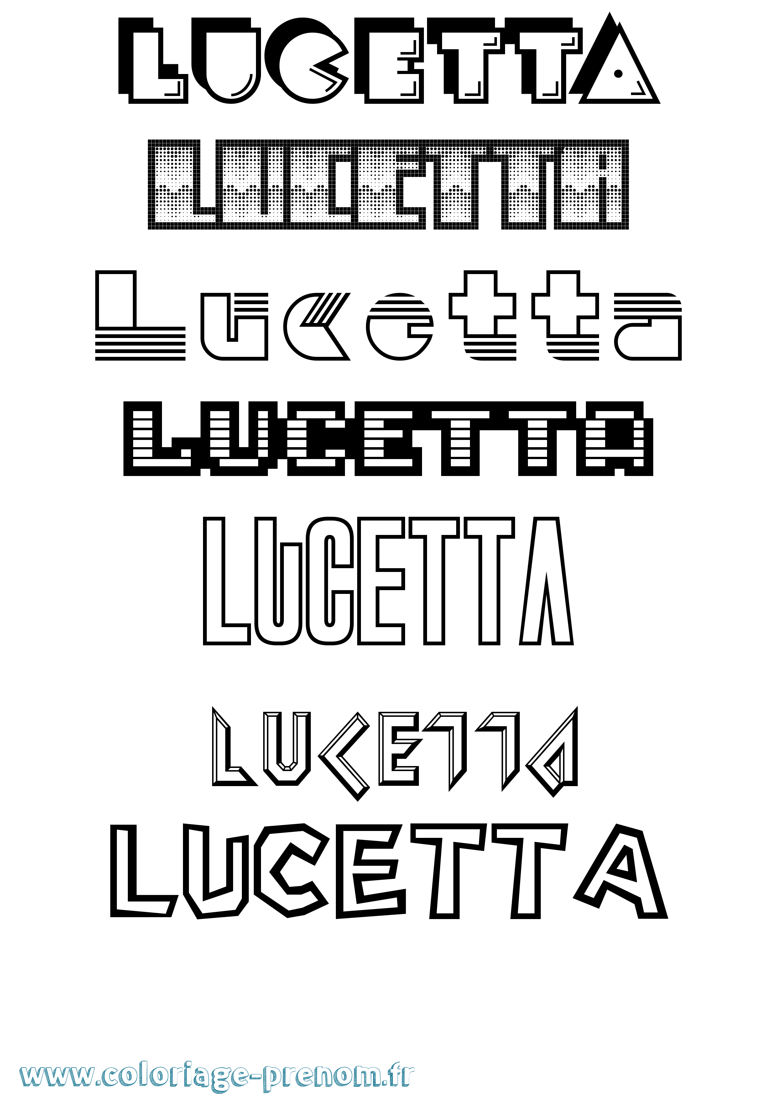 Coloriage Lucetta Jeux Vidéos Coloriage prénom Lucetta Jeux Vidéos